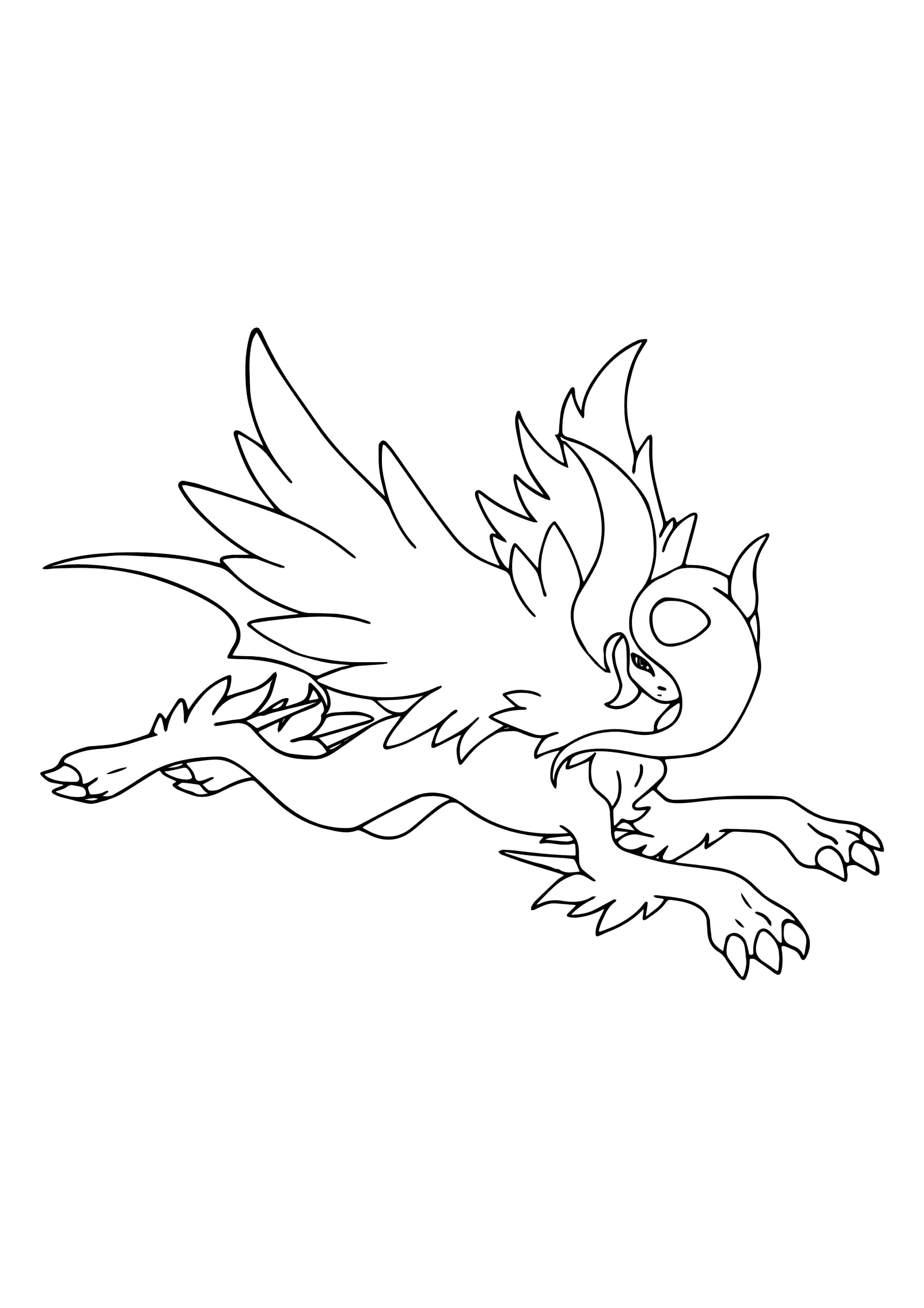 Coloriage Absol (A4) à imprimer