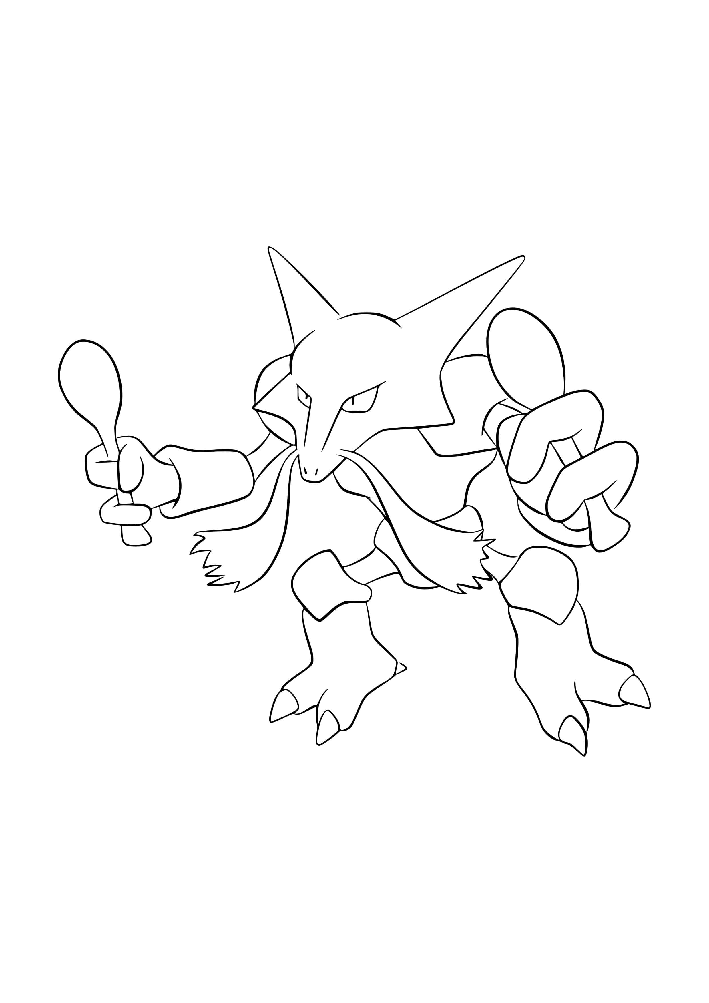 Coloriage Alakazam (A4) à imprimer