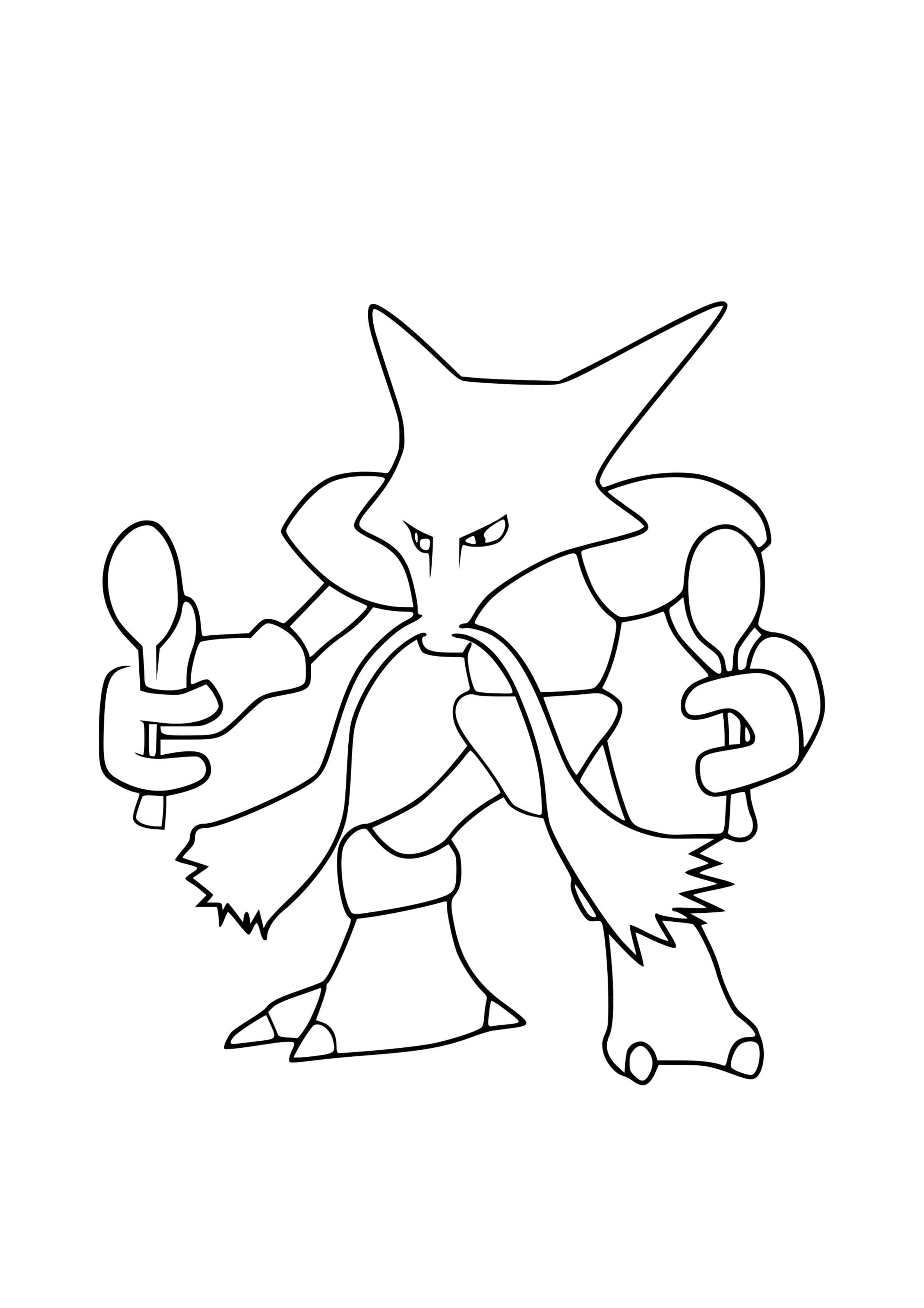Coloriage Alakazam (A4) à imprimer