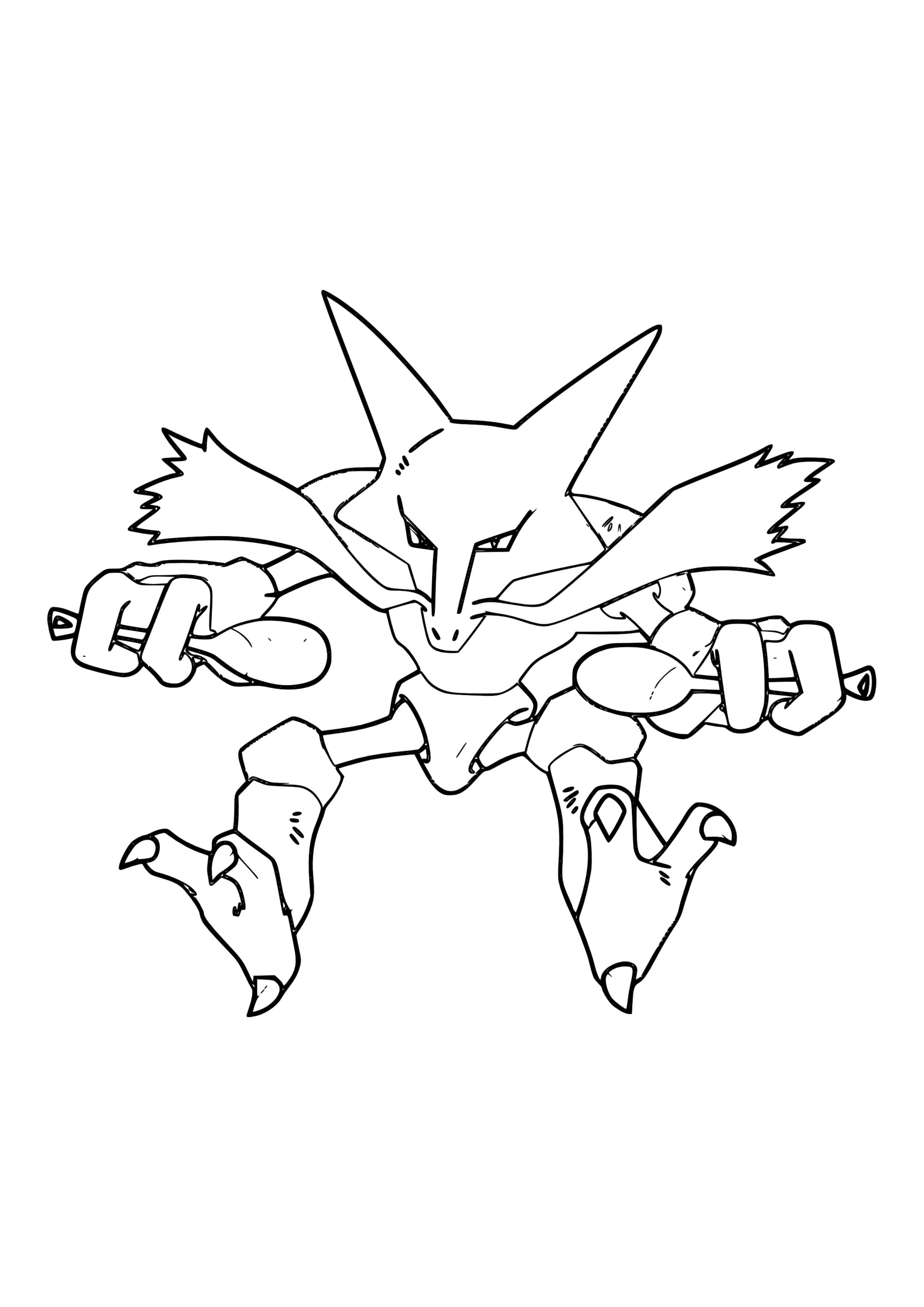 Coloriage Alakazam (A4) à imprimer