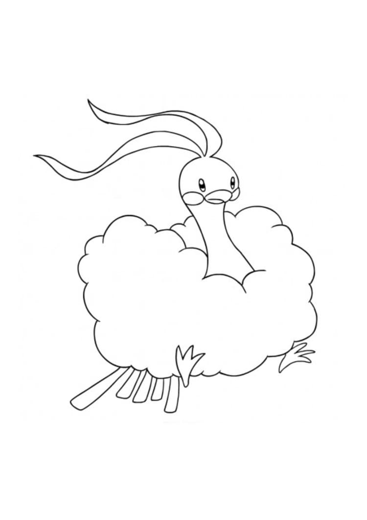 Coloriage Altaria (A4) à imprimer