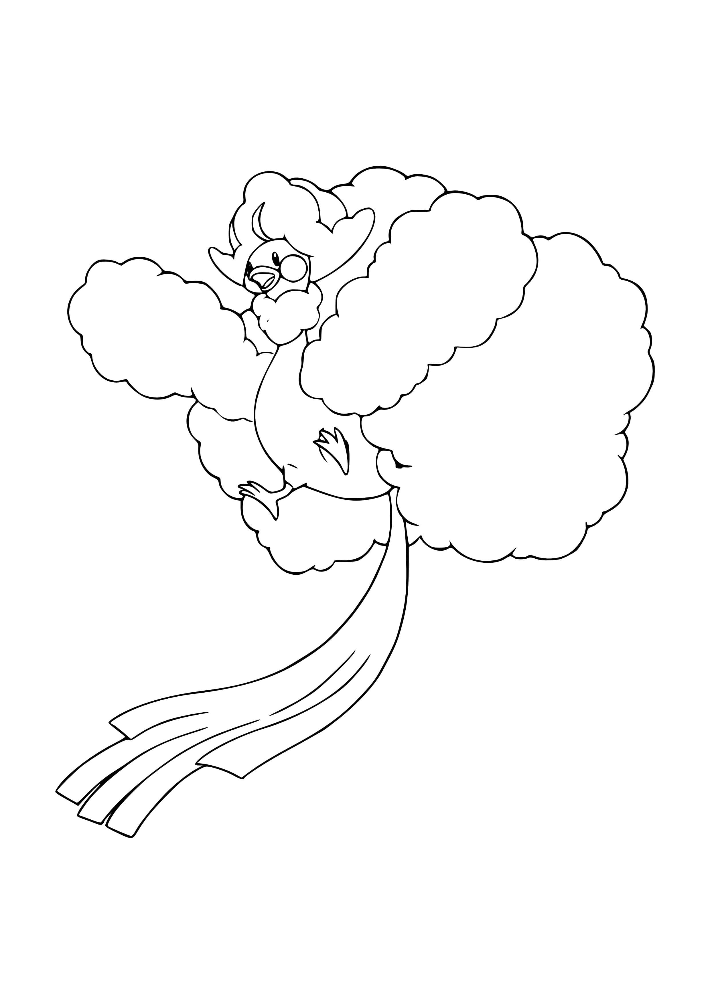 Coloriage Altaria (A4) à imprimer