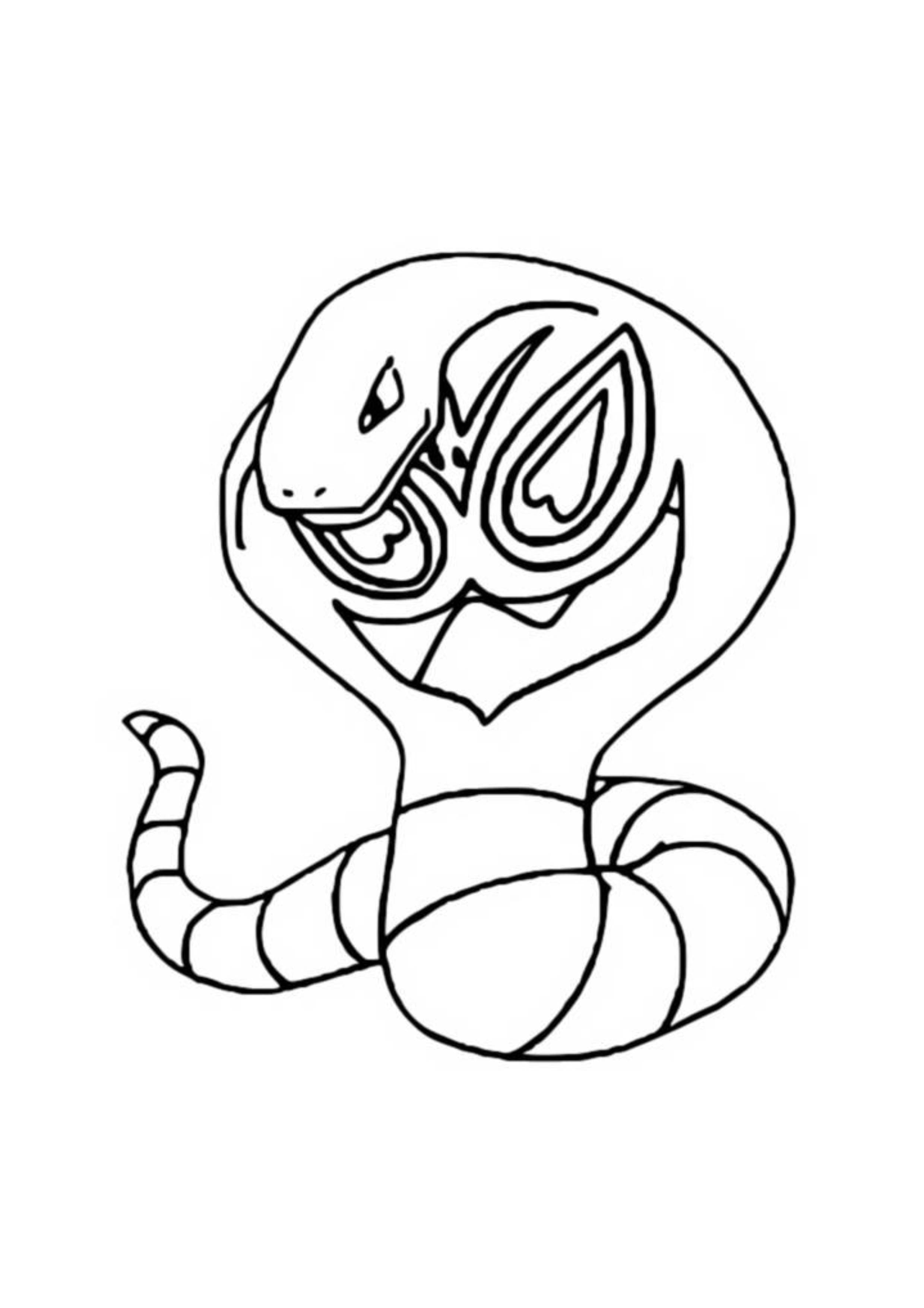 Coloriage Arbok (A4) à imprimer