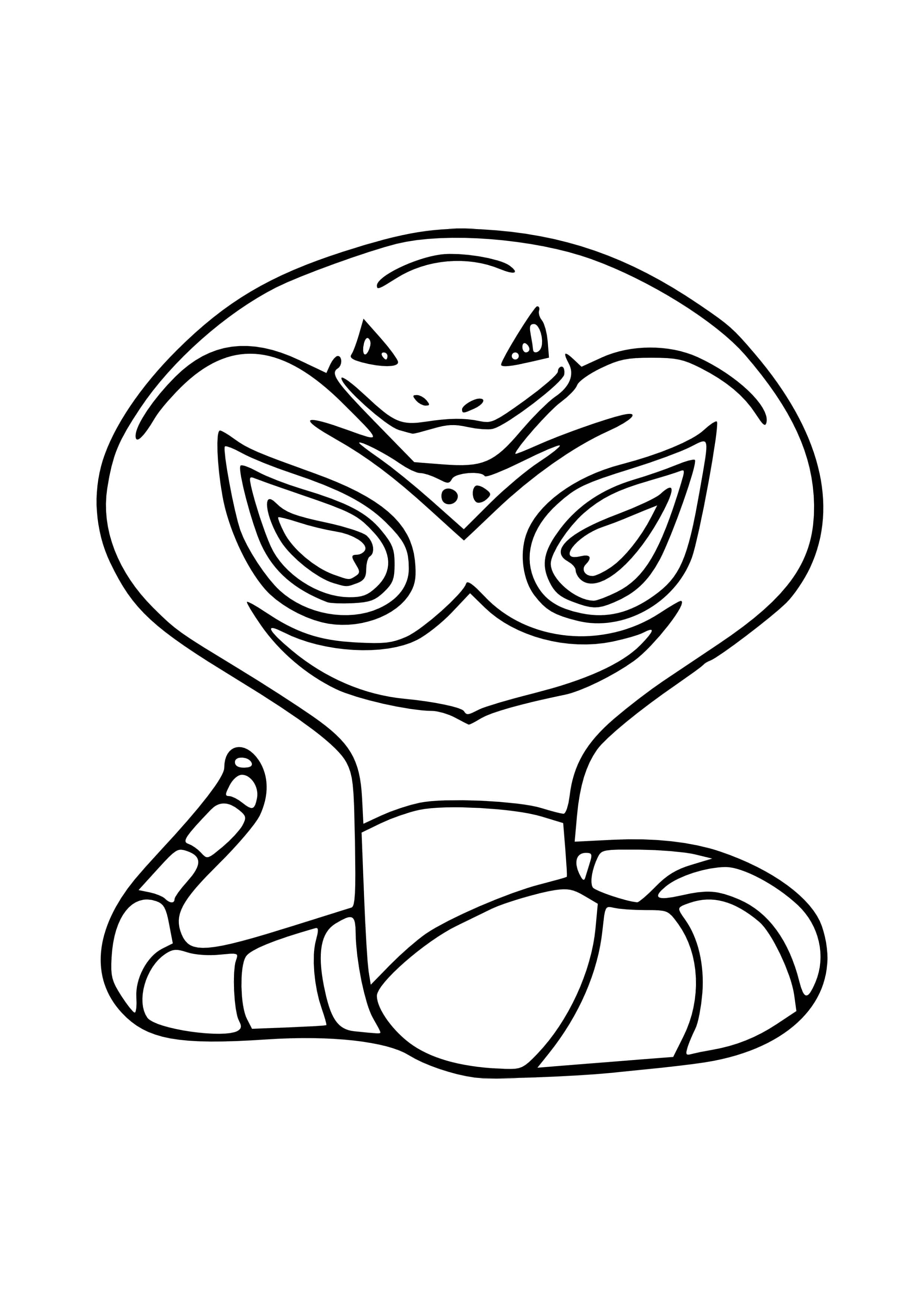 Coloriage Arbok (A4) à imprimer