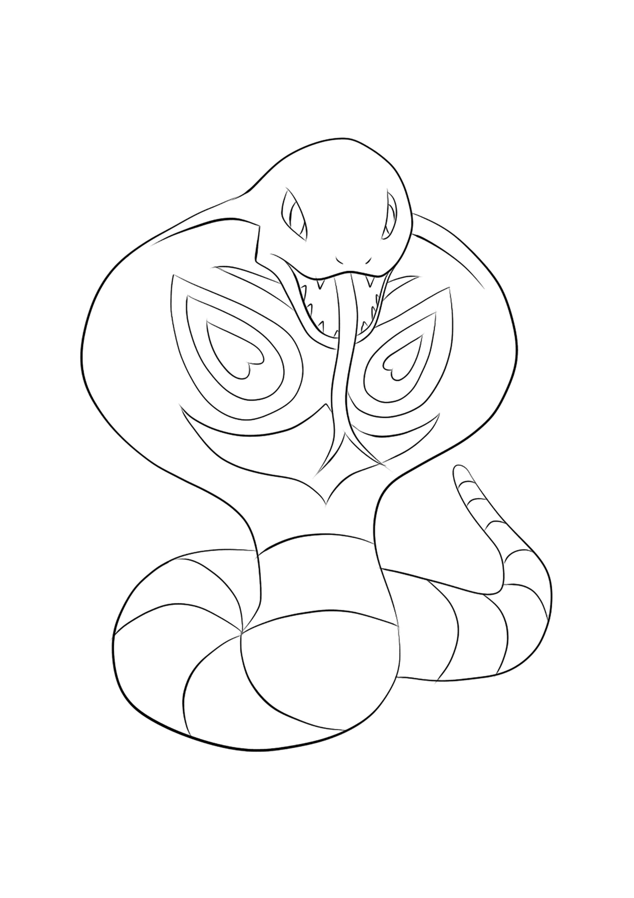 Coloriage Arbok (A4) à imprimer