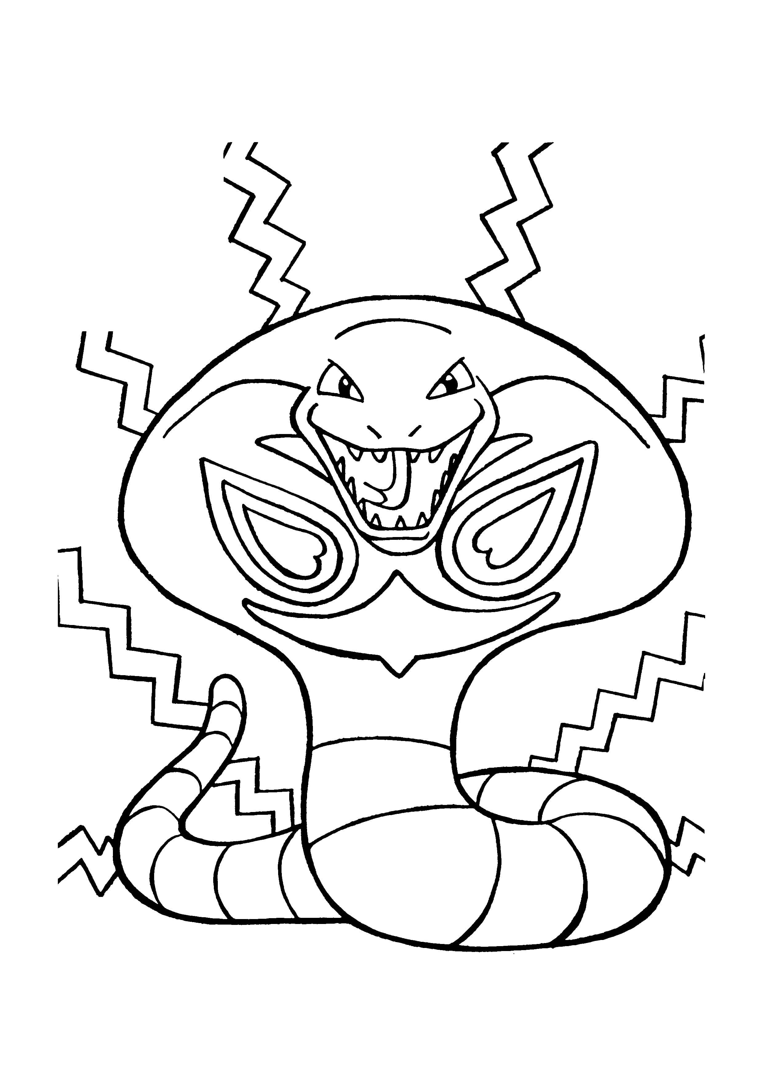 Coloriage Arbok (A4) à imprimer