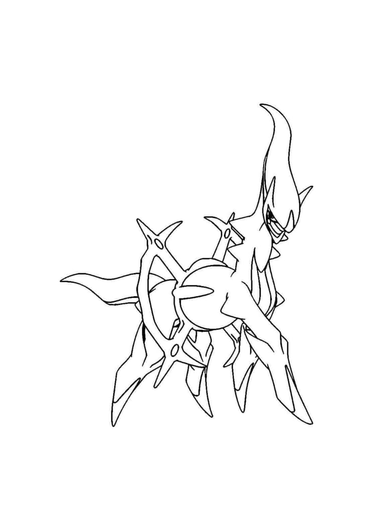 Coloriage Arceus (A4) à imprimer