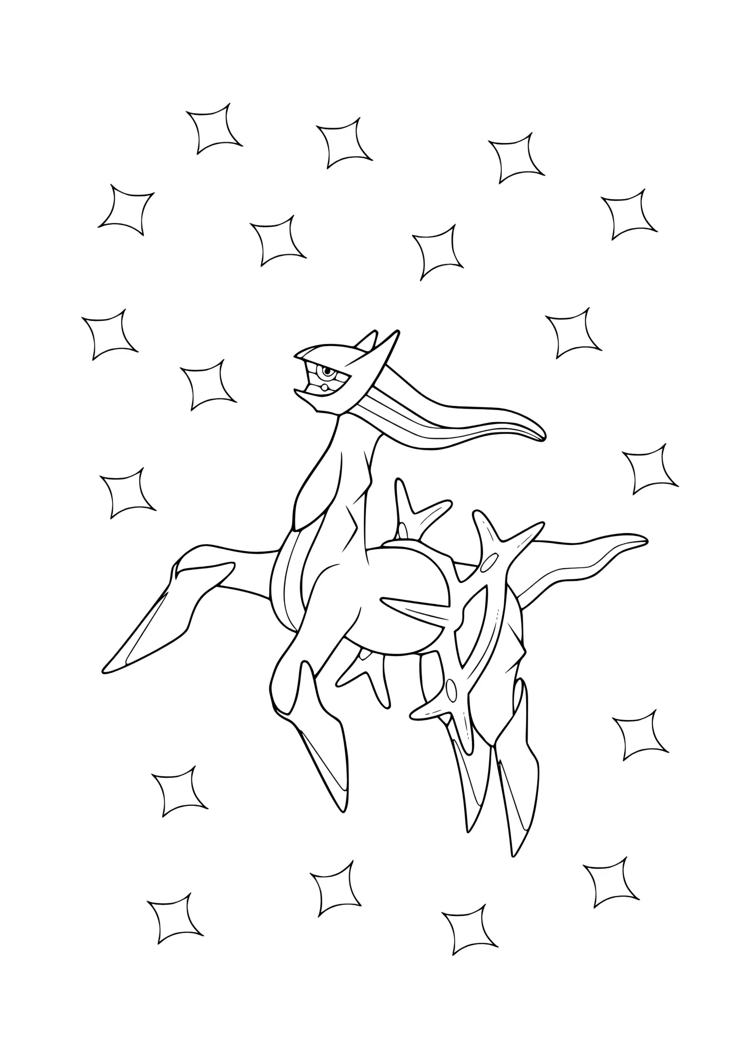 Coloriage Arceus (A4) à imprimer