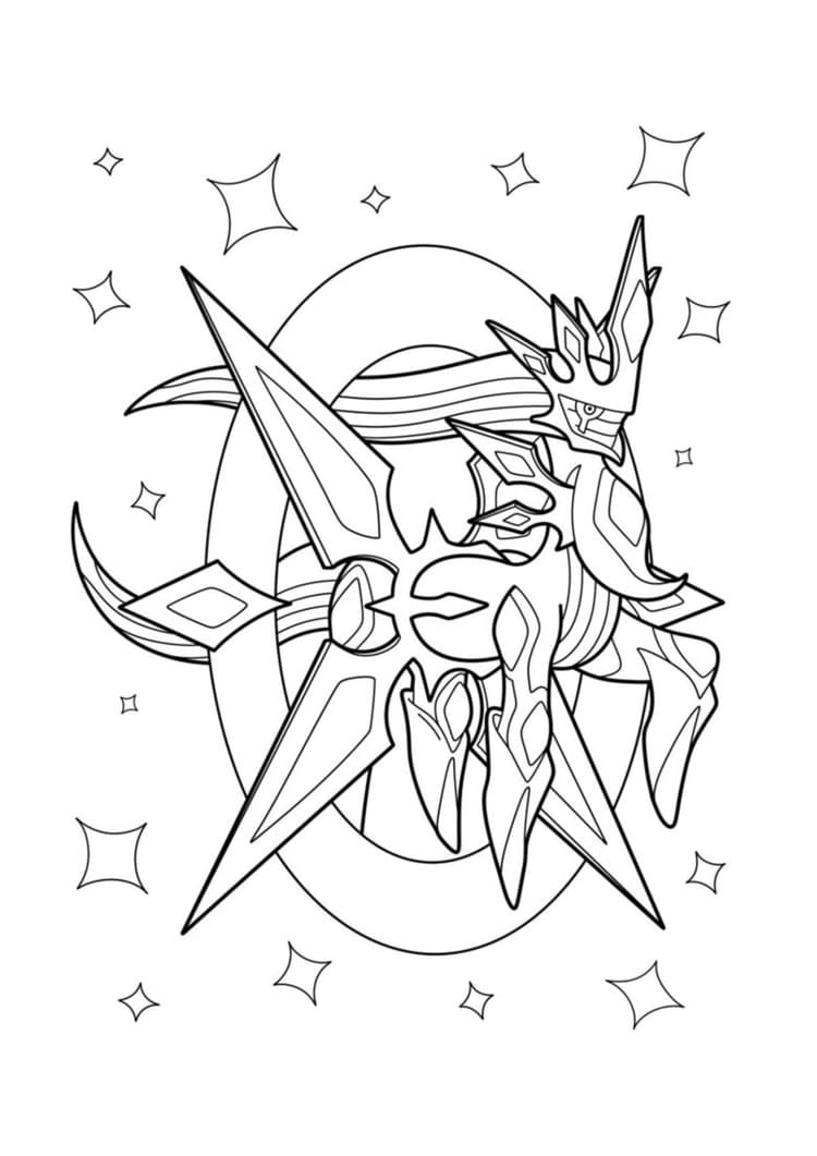 Coloriage Arceus (A4) à imprimer