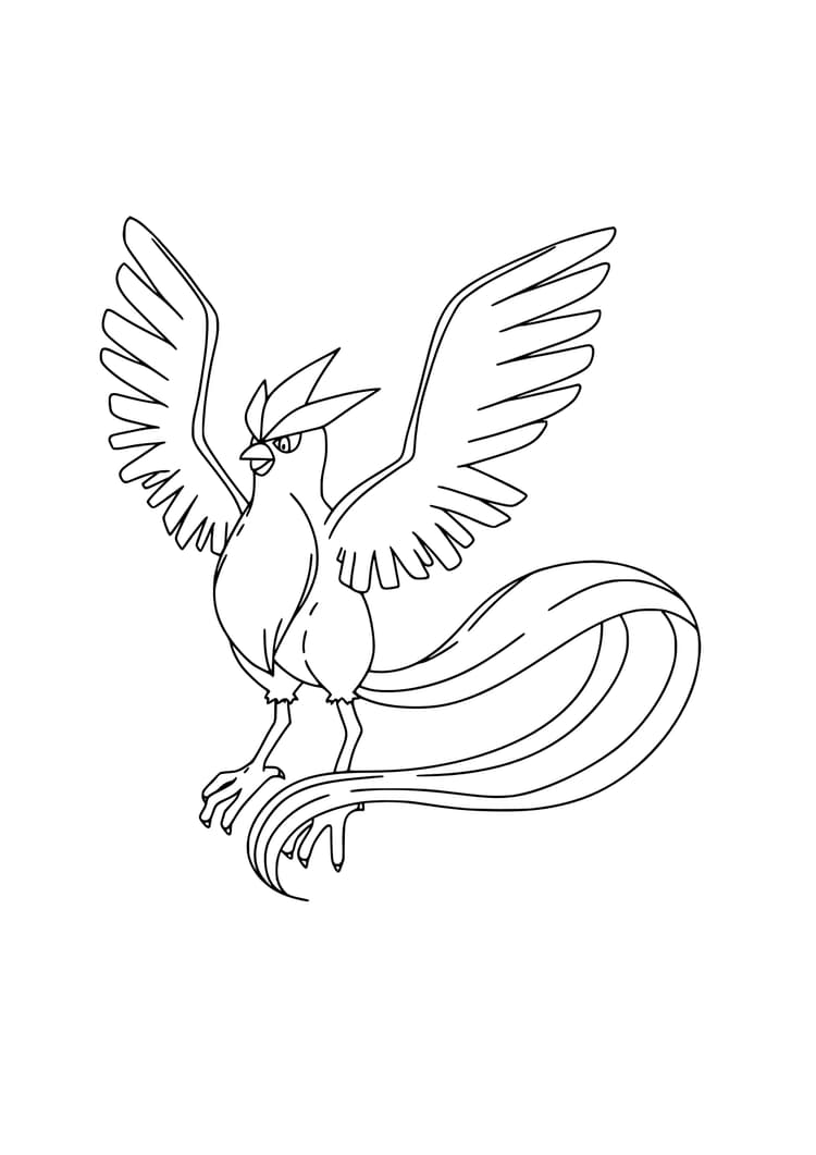 Coloriage Artikodin (A4) à imprimer