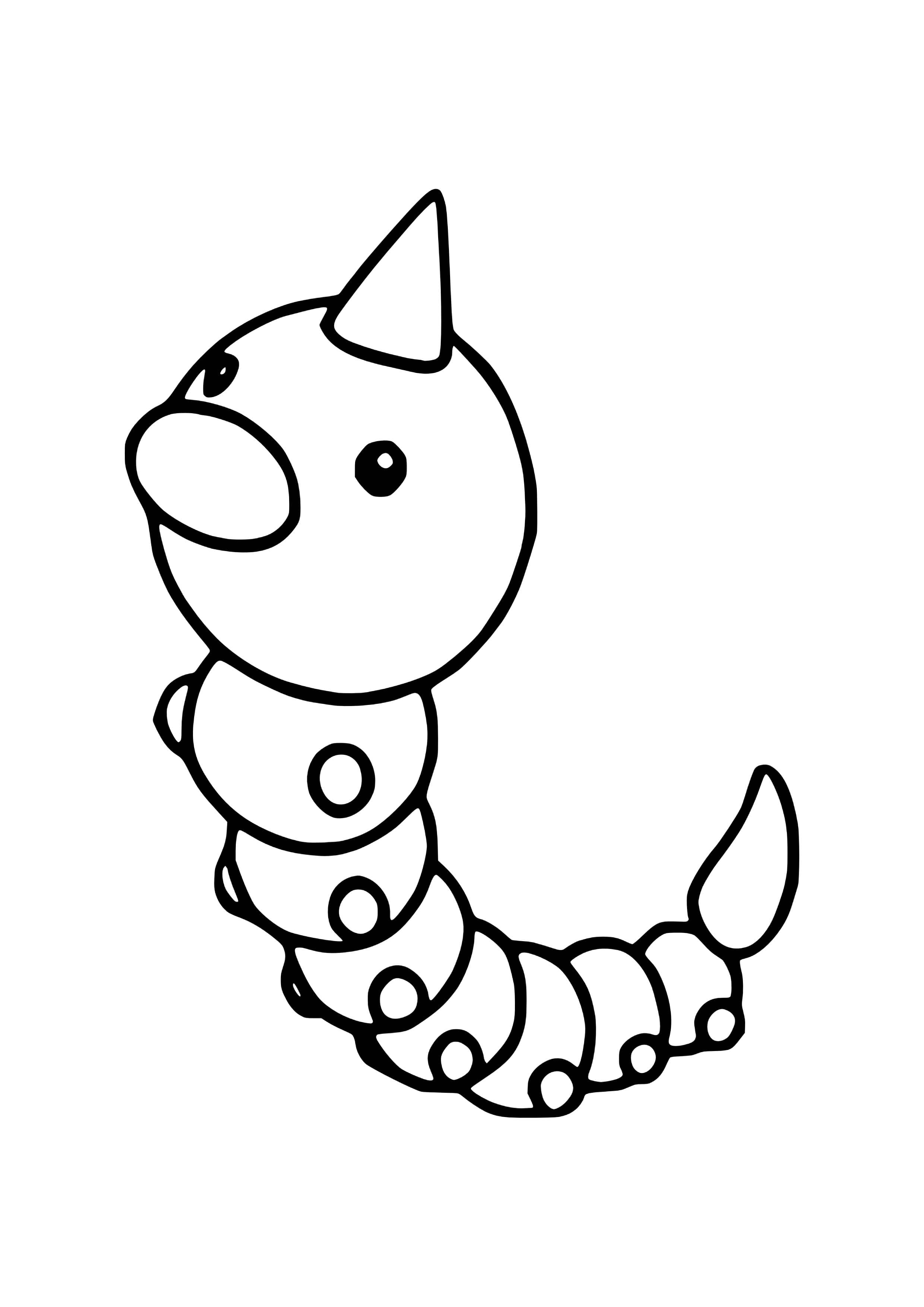 Coloriage Aspicot (A4) à imprimer