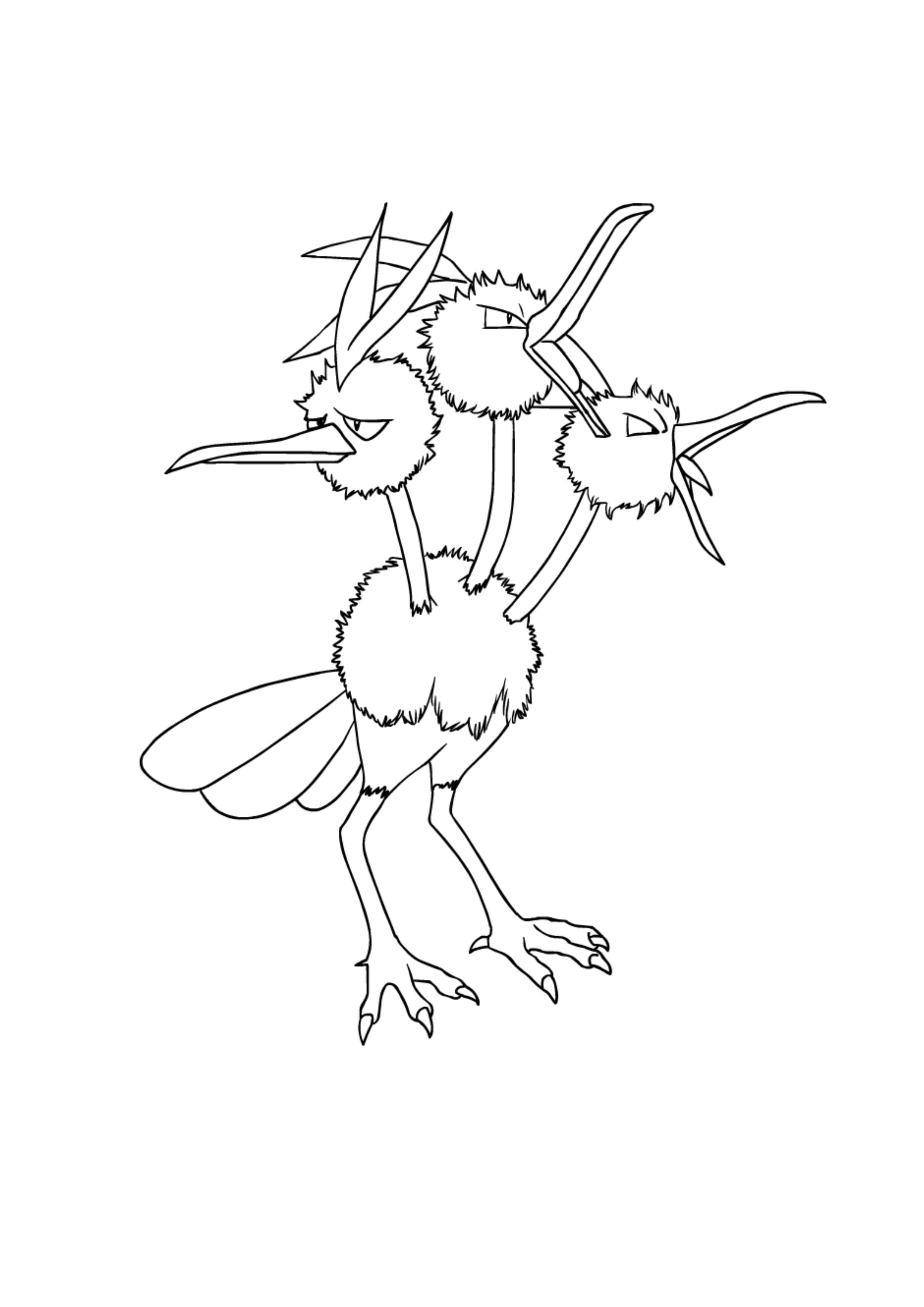 Coloriage Dodrio (A4) à imprimer