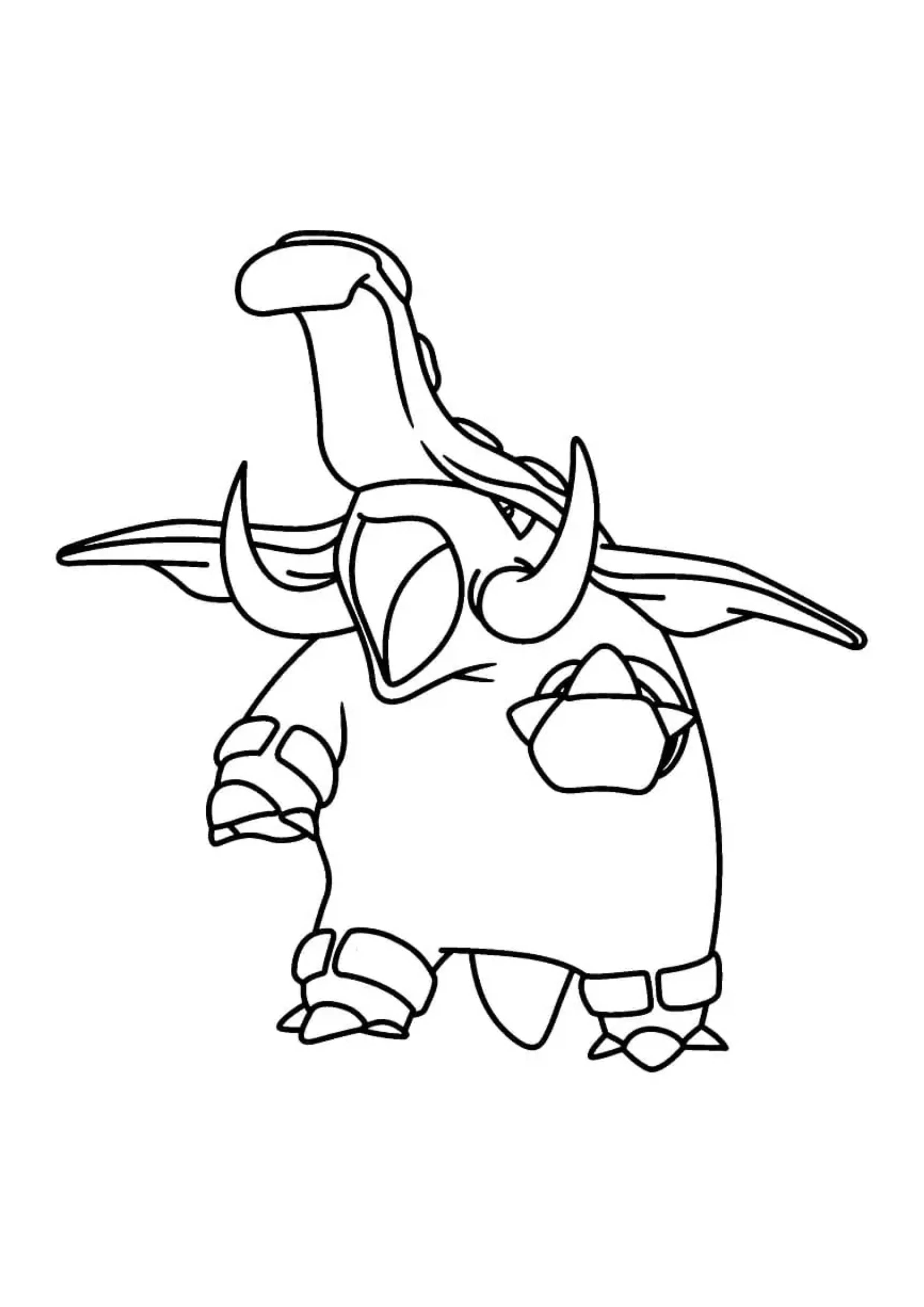 Coloriage Donphan (A4) à imprimer