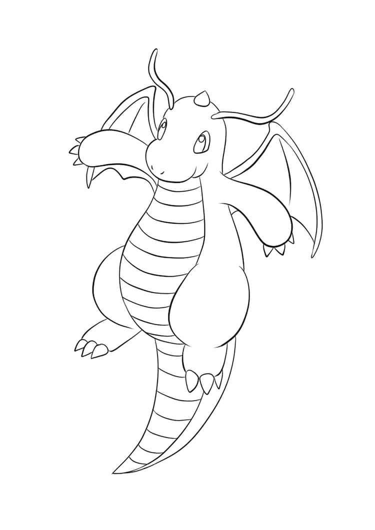 Coloriage Dracolosse (A4) à imprimer