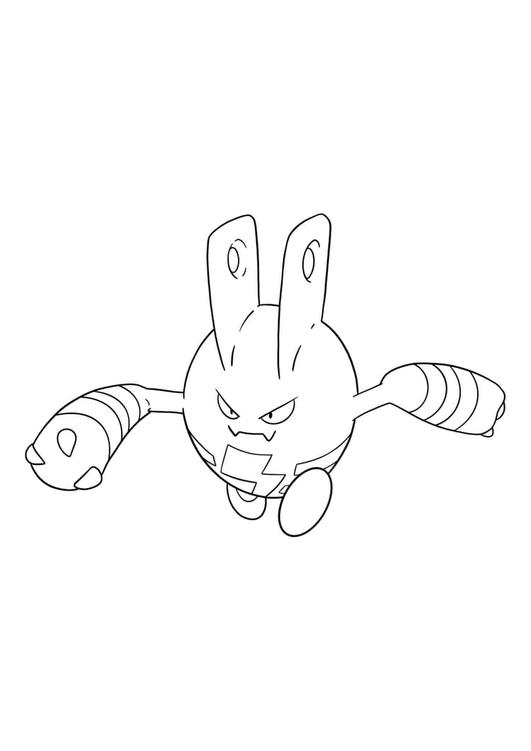 Coloriage Élekid (A4) à imprimer