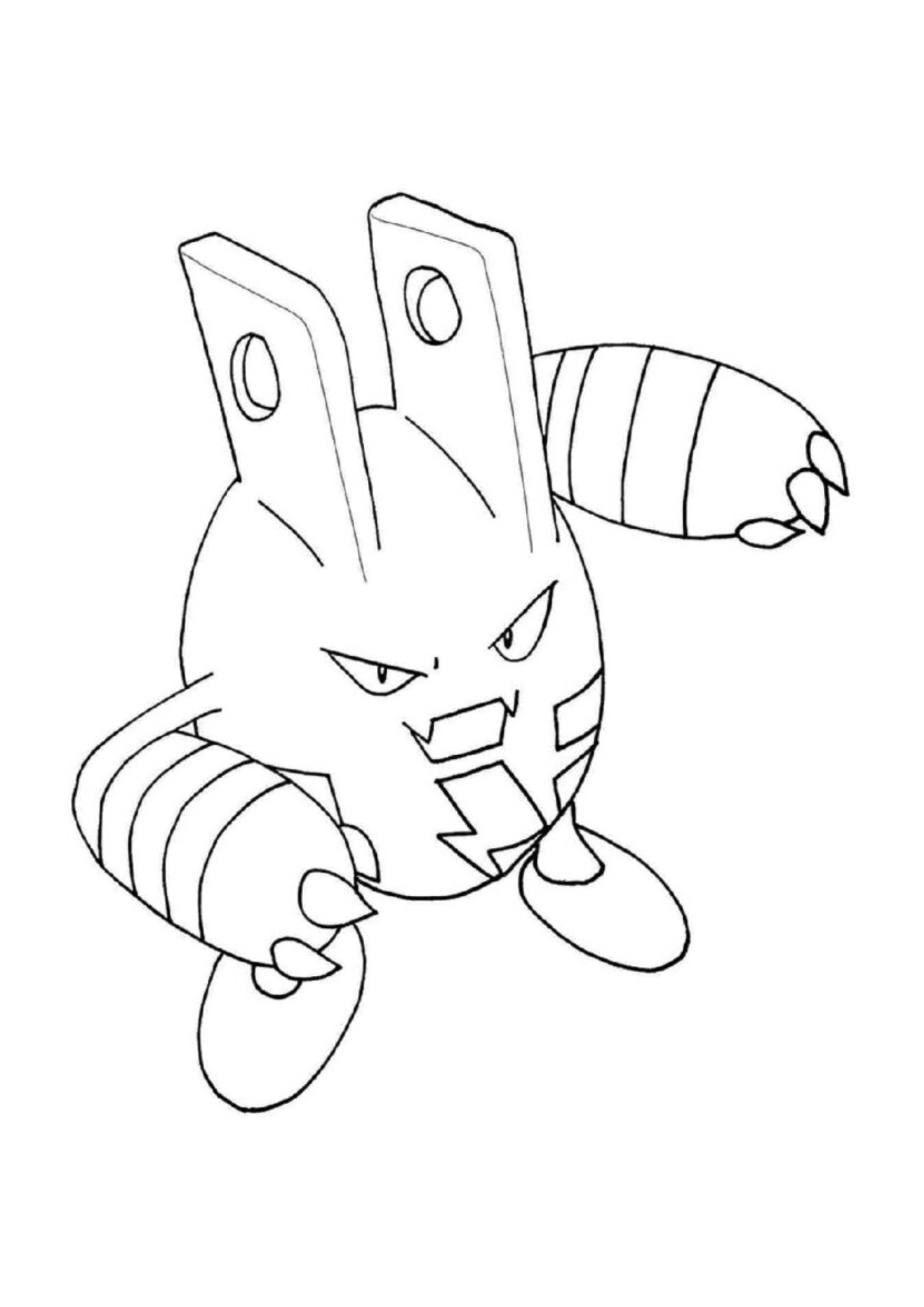 Coloriage Élekid (A4) à imprimer