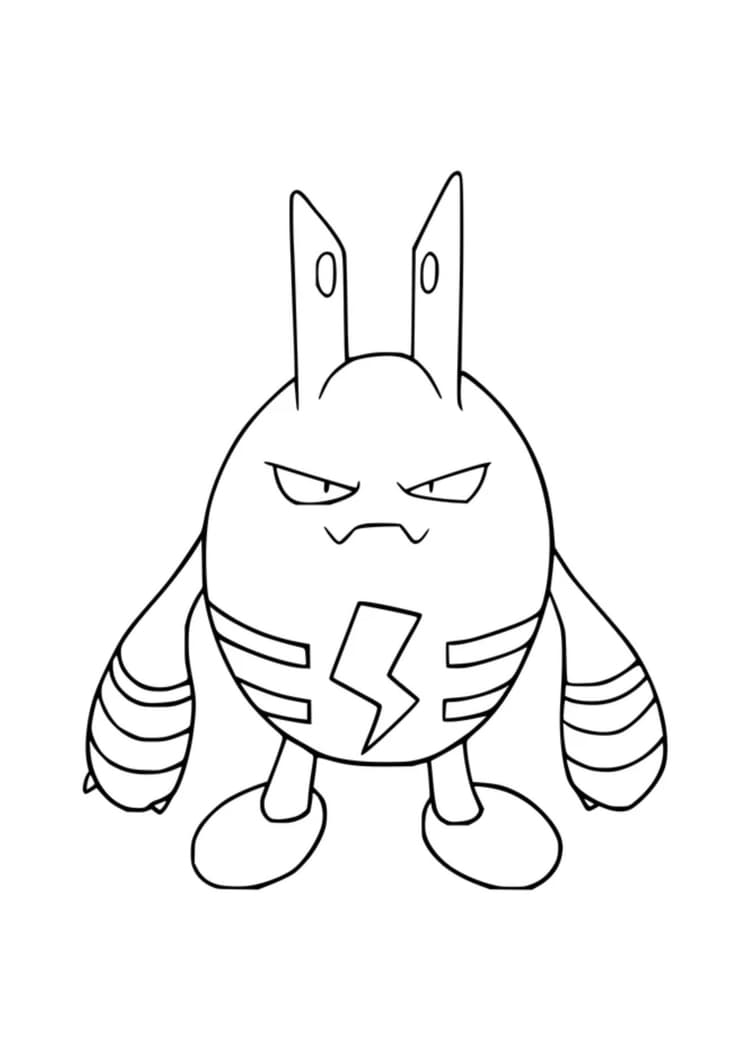 Coloriage Élekid (A4) à imprimer