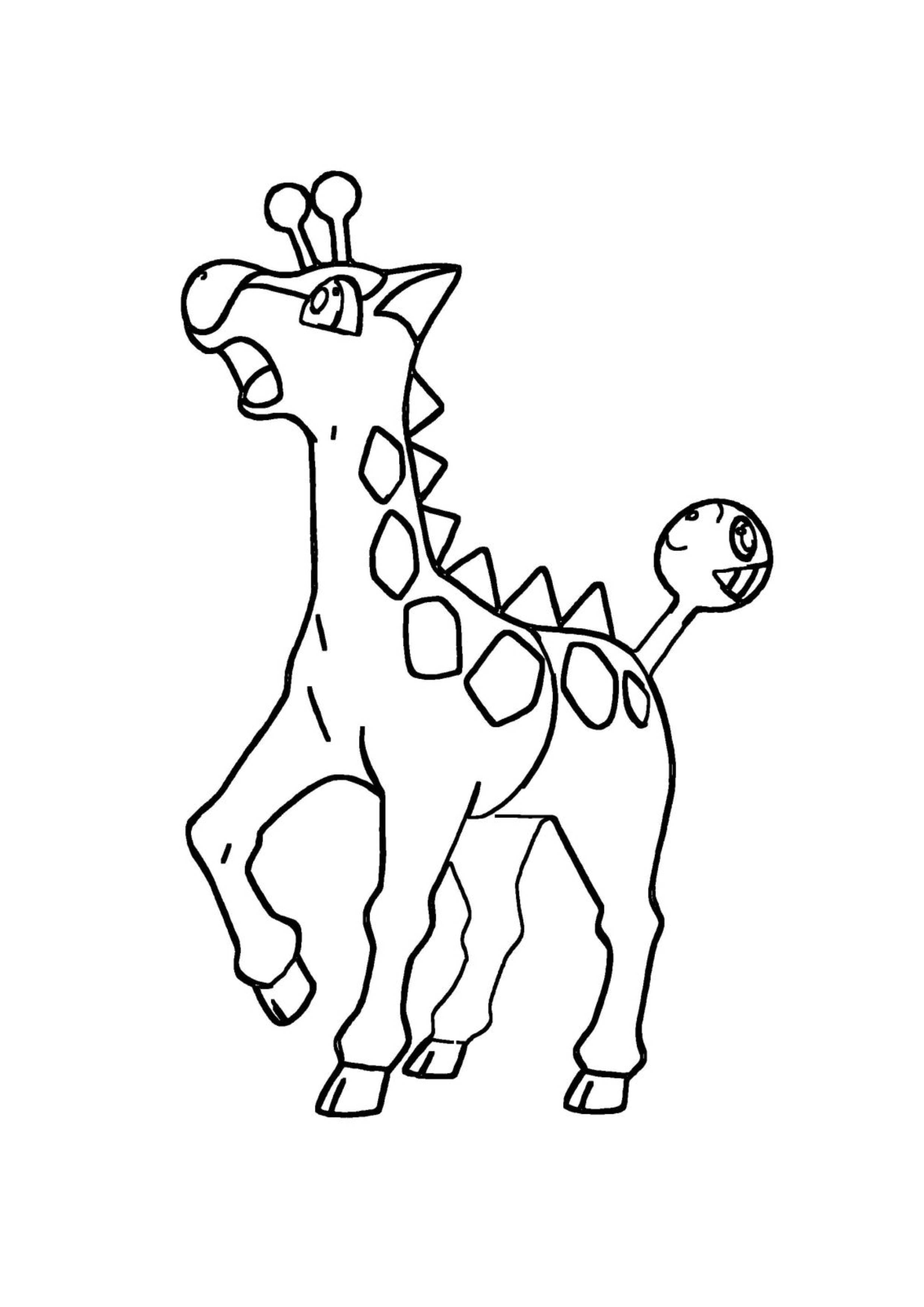 Coloriage Girafarig (A4) à imprimer