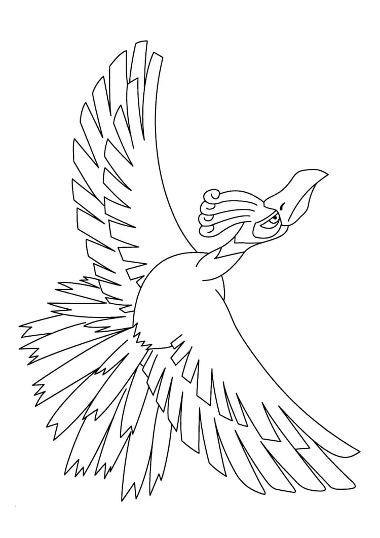 Coloriage Ho-Oh (A4) à imprimer