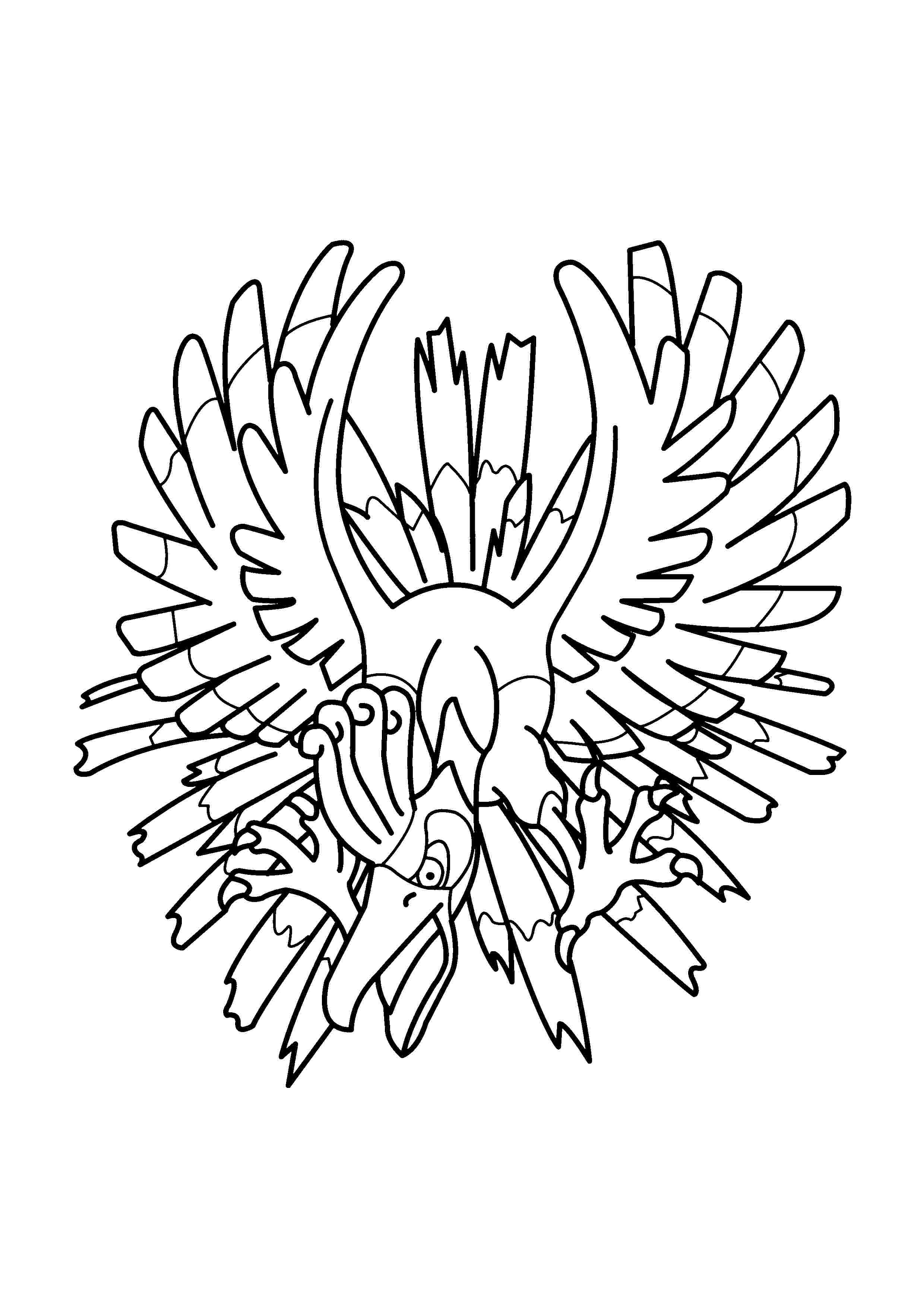 Coloriage Ho-Oh (A4) à imprimer