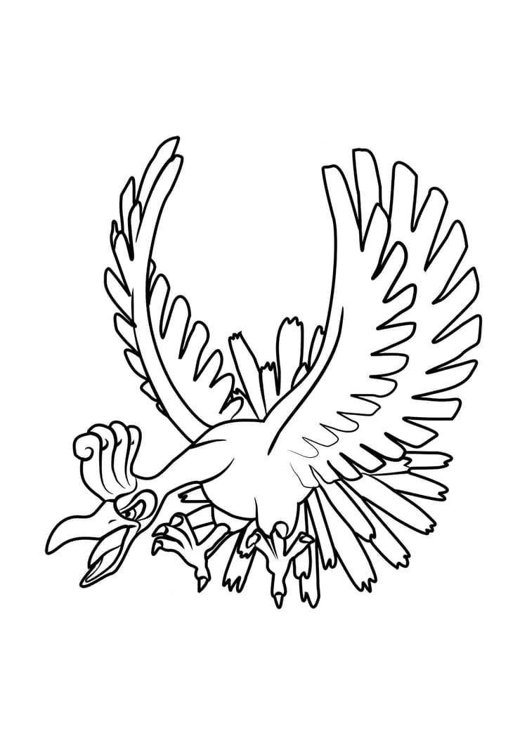 Coloriage Ho-Oh (A4) à imprimer