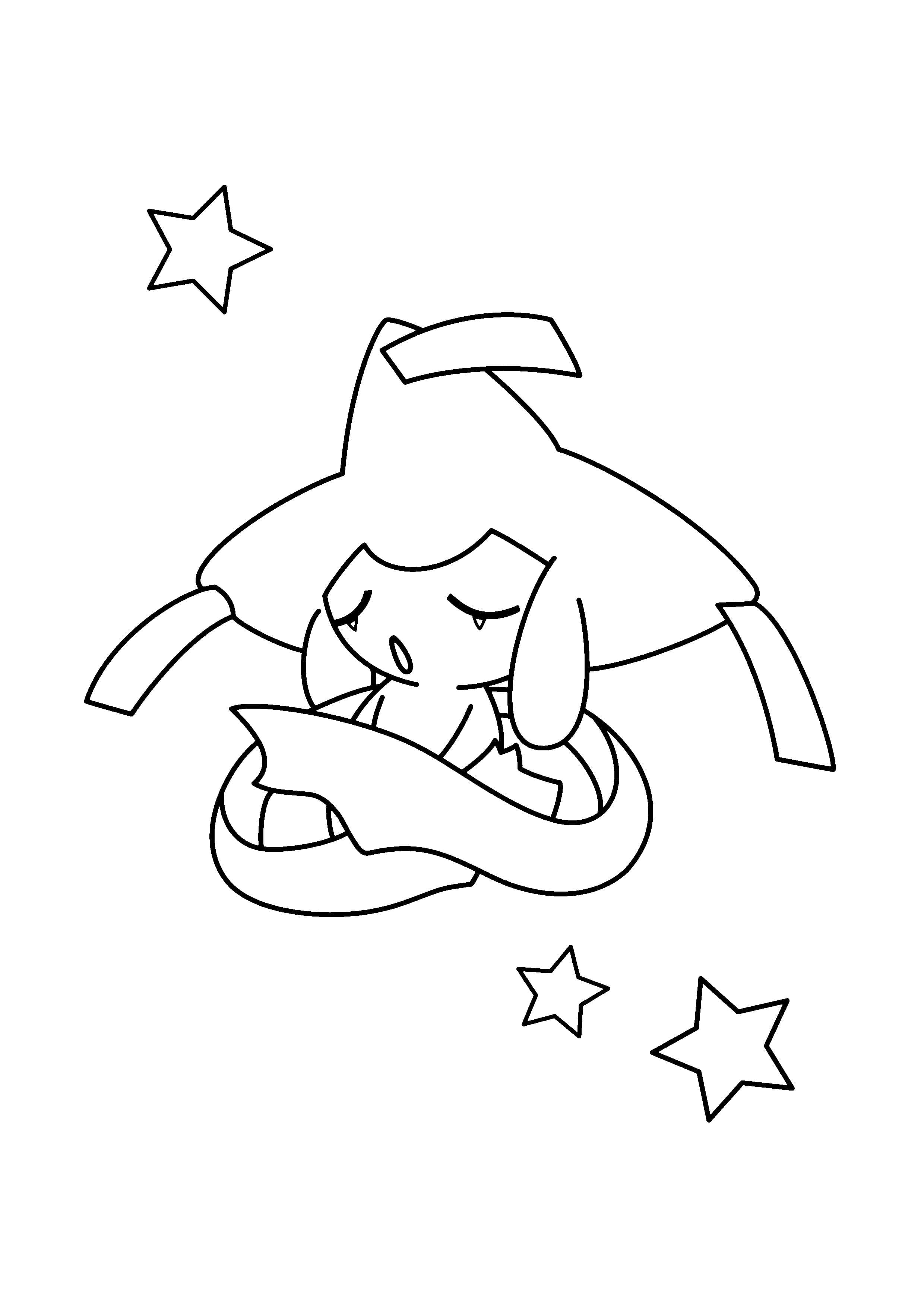 Coloriage Jirachi (A4) à imprimer