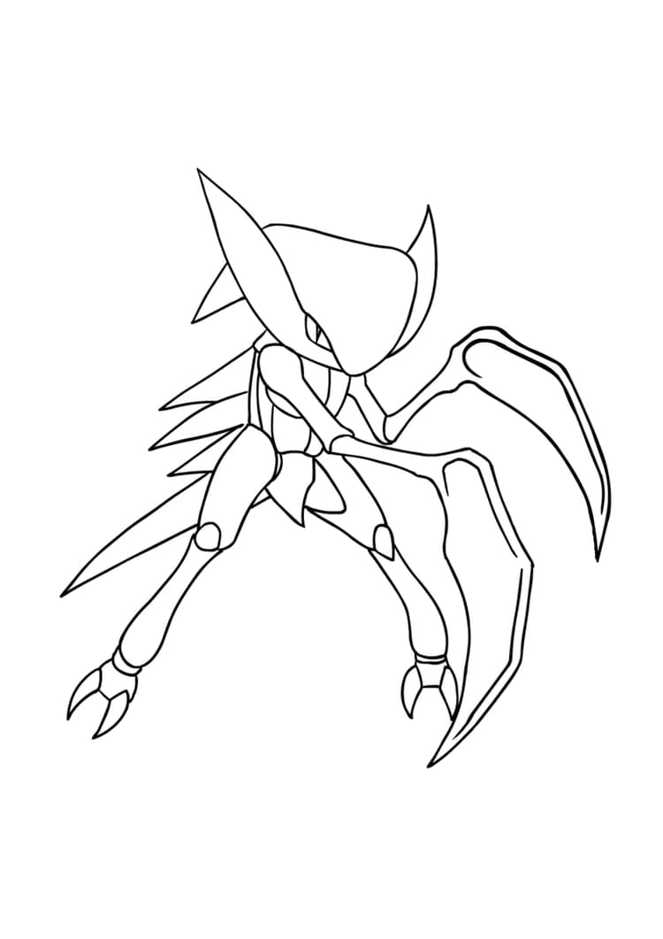 Coloriage Kabutops (A4) à imprimer