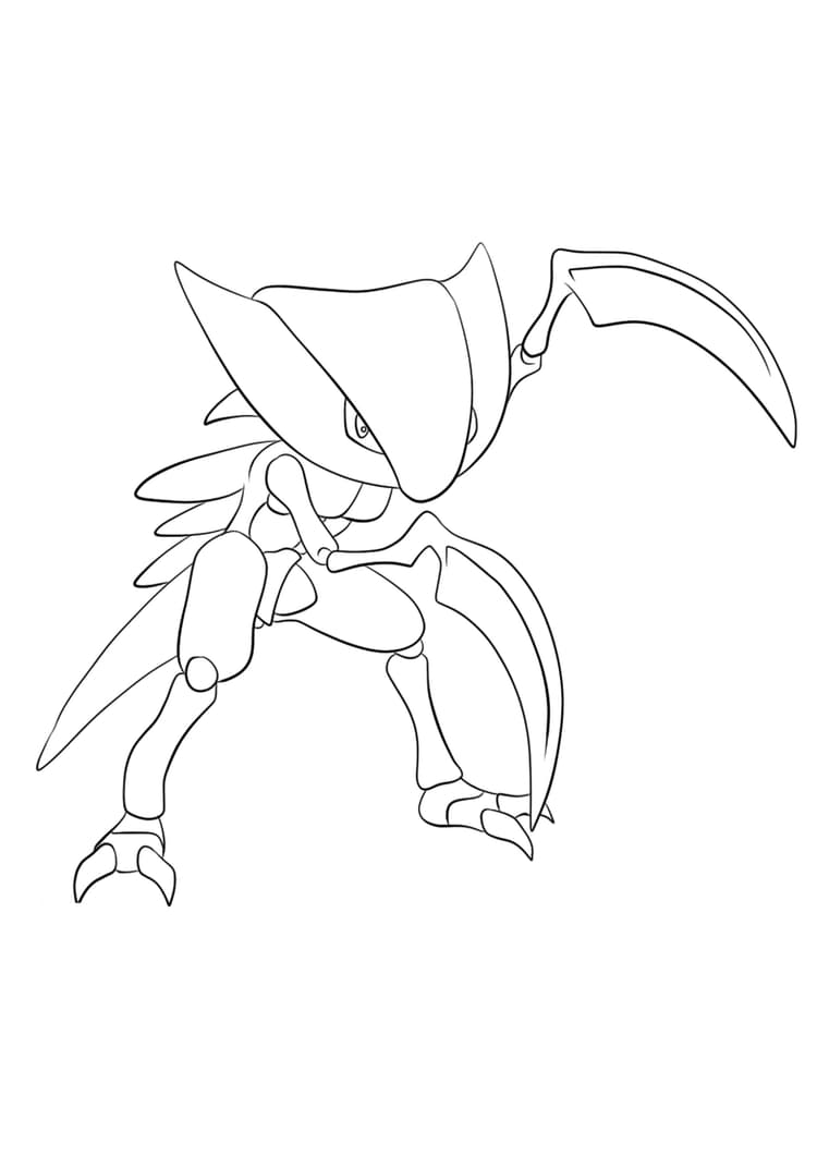 Coloriage Kabutops (A4) à imprimer