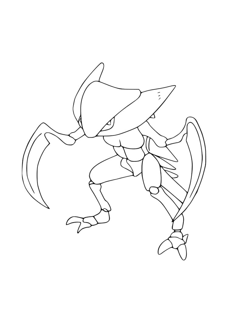 Coloriage Kabutops (A4) à imprimer
