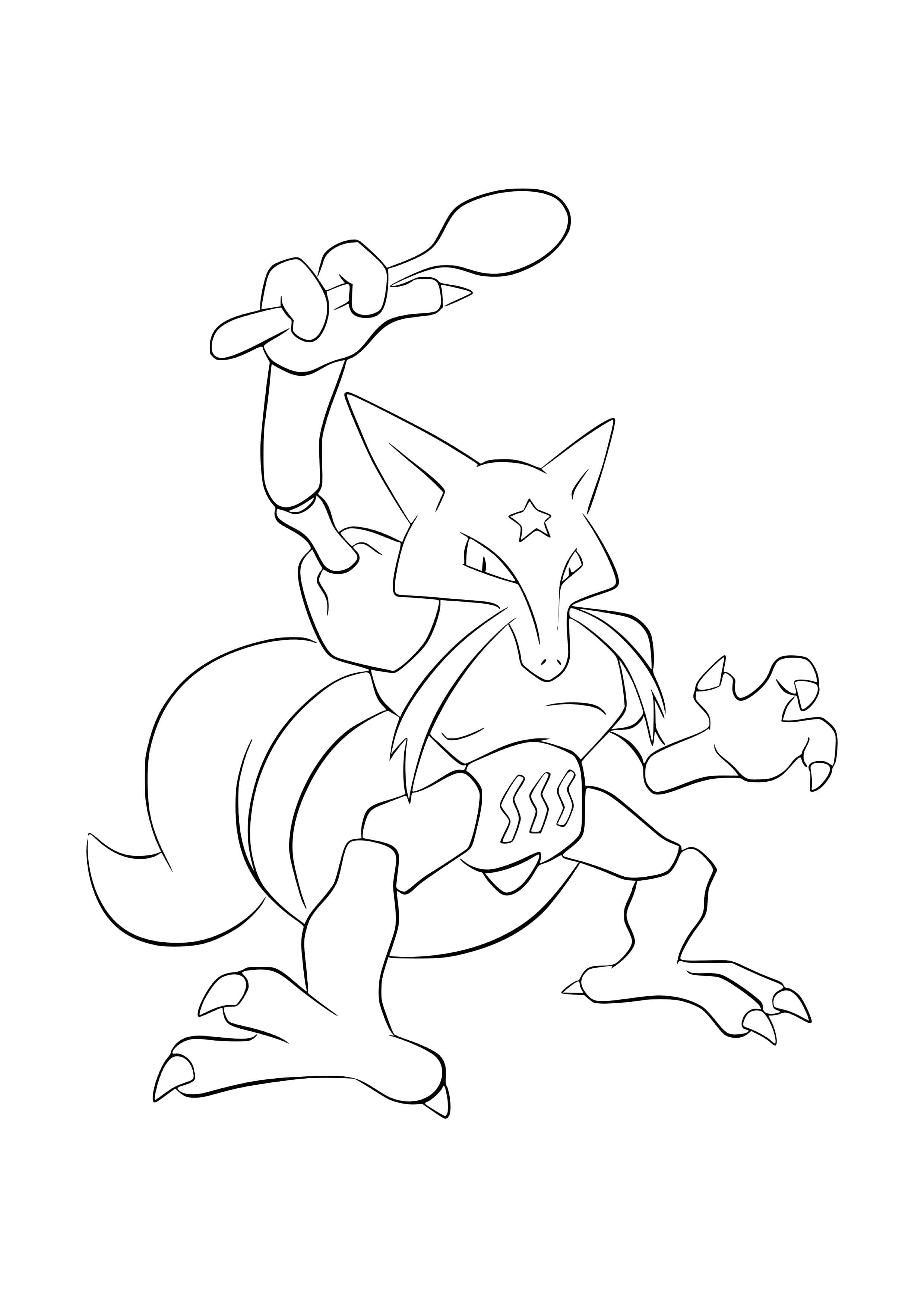 Coloriage Kadabra (A4) à imprimer