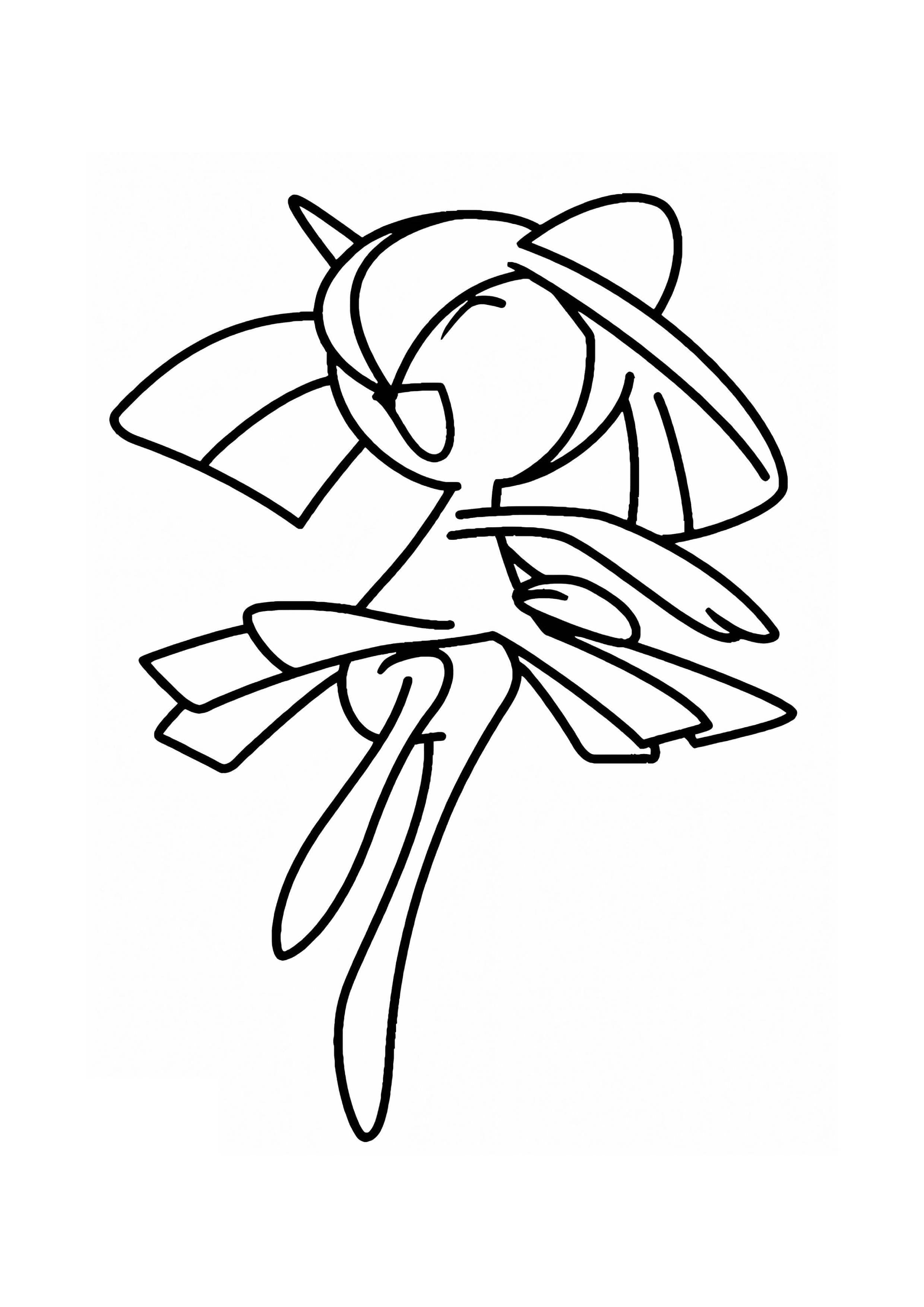 Coloriage Kirlia (A4) à imprimer