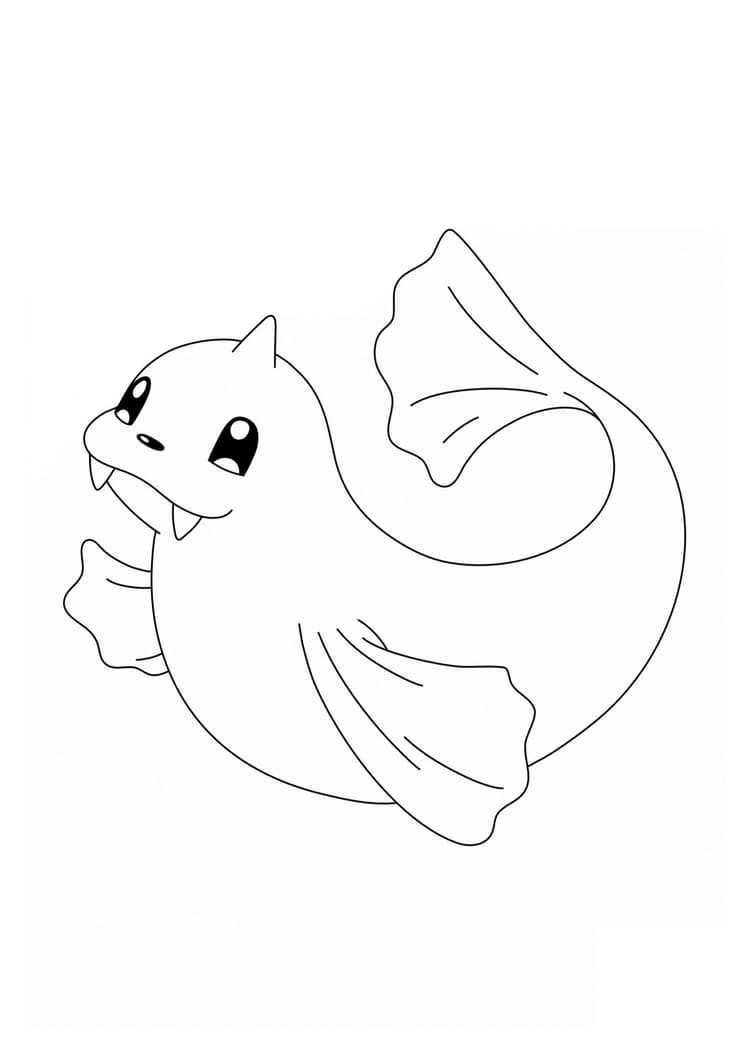 Coloriage Lamantine (A4) à imprimer