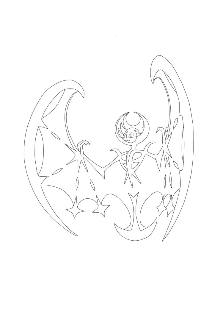 Coloriage Lunala (A4) à imprimer