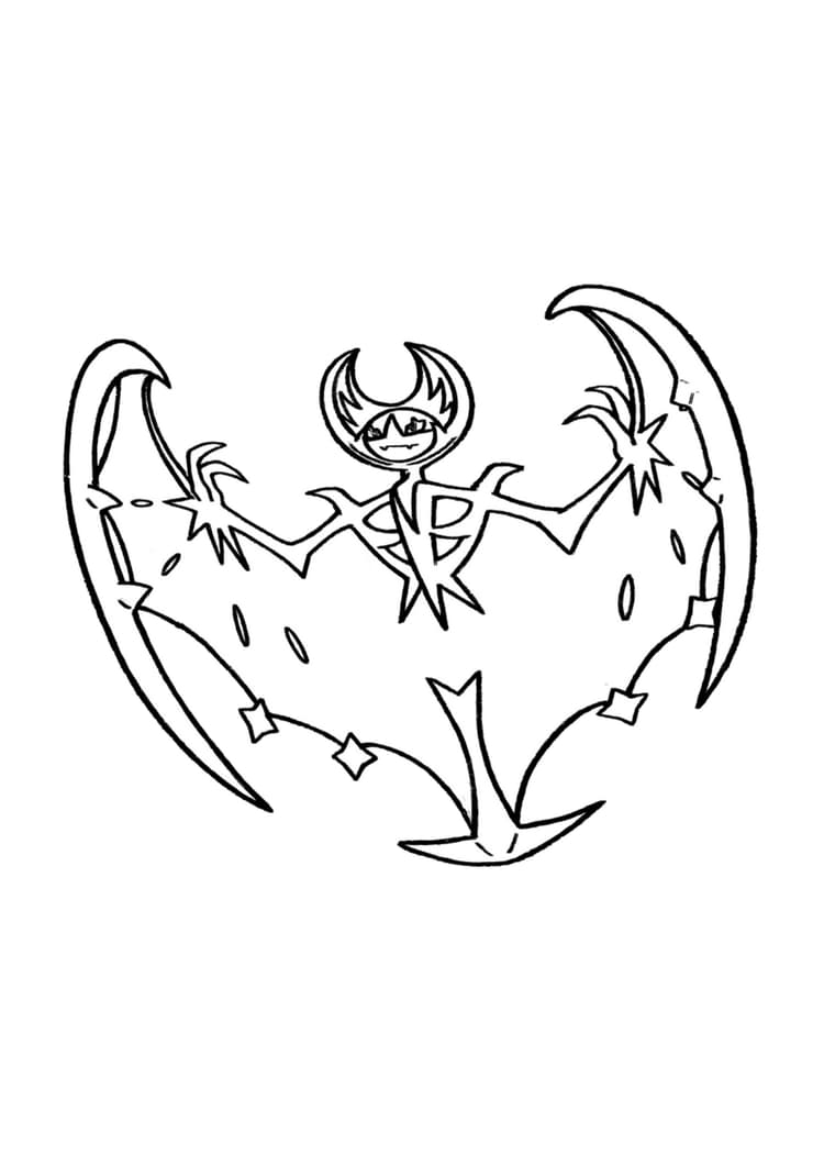 Coloriage Lunala (A4) à imprimer