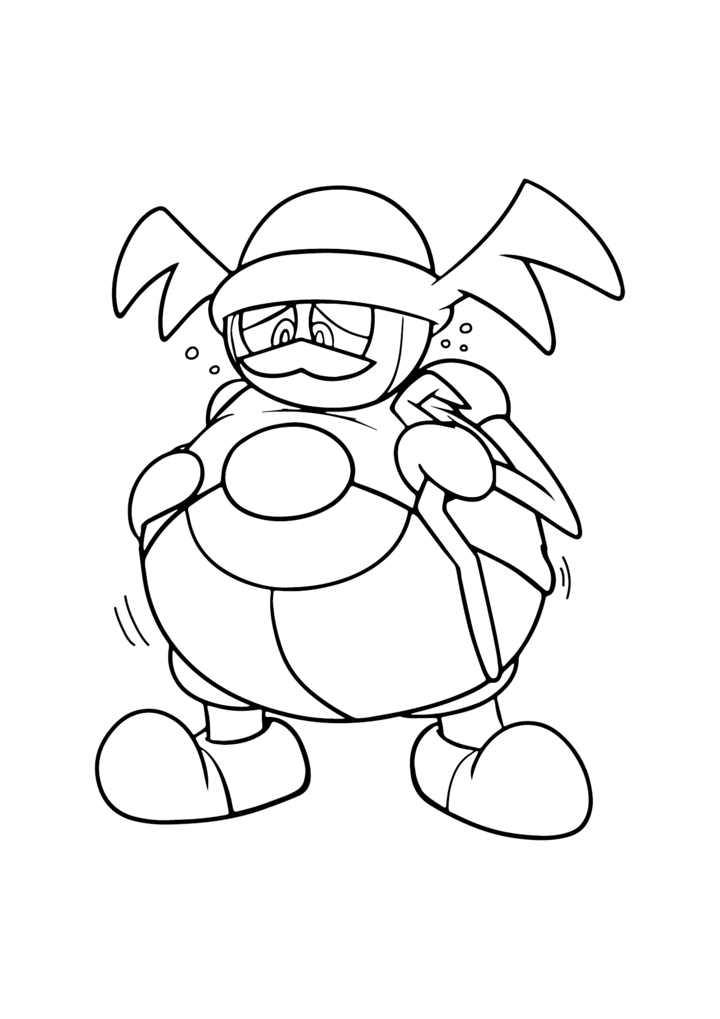 Coloriage M. Glaquette (A4) à imprimer