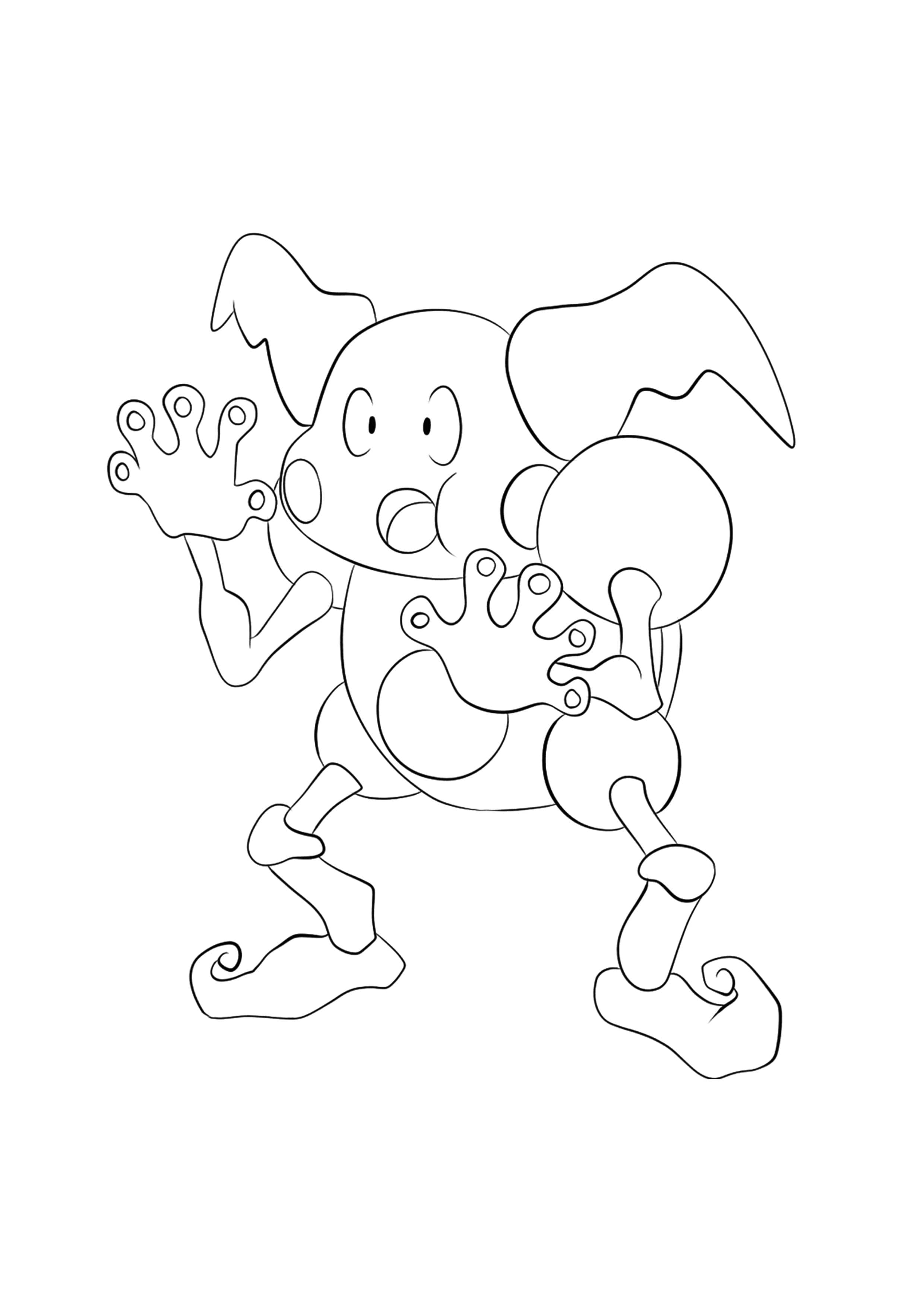 Coloriage M. Mime (A4) à imprimer