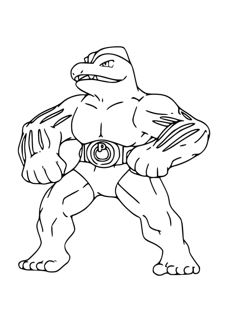 Coloriage Machopeur (A4) à imprimer