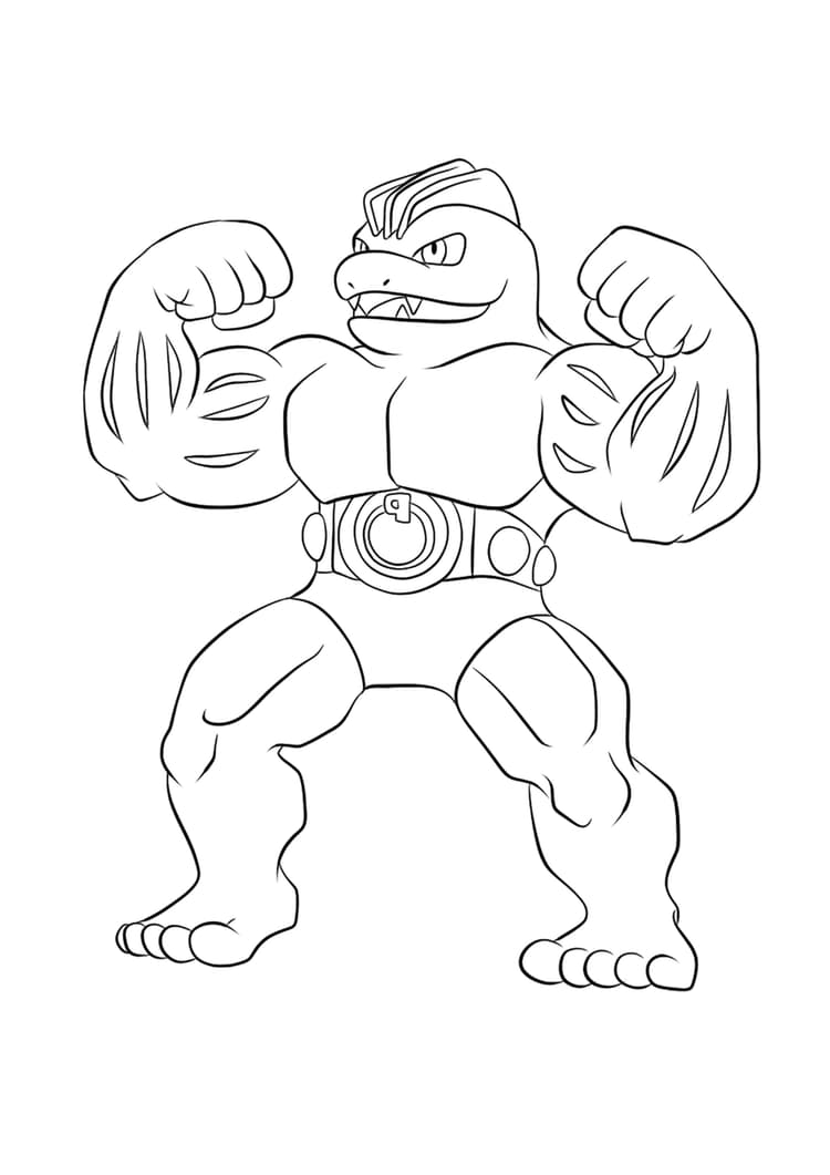 Coloriage Machopeur (A4) à imprimer