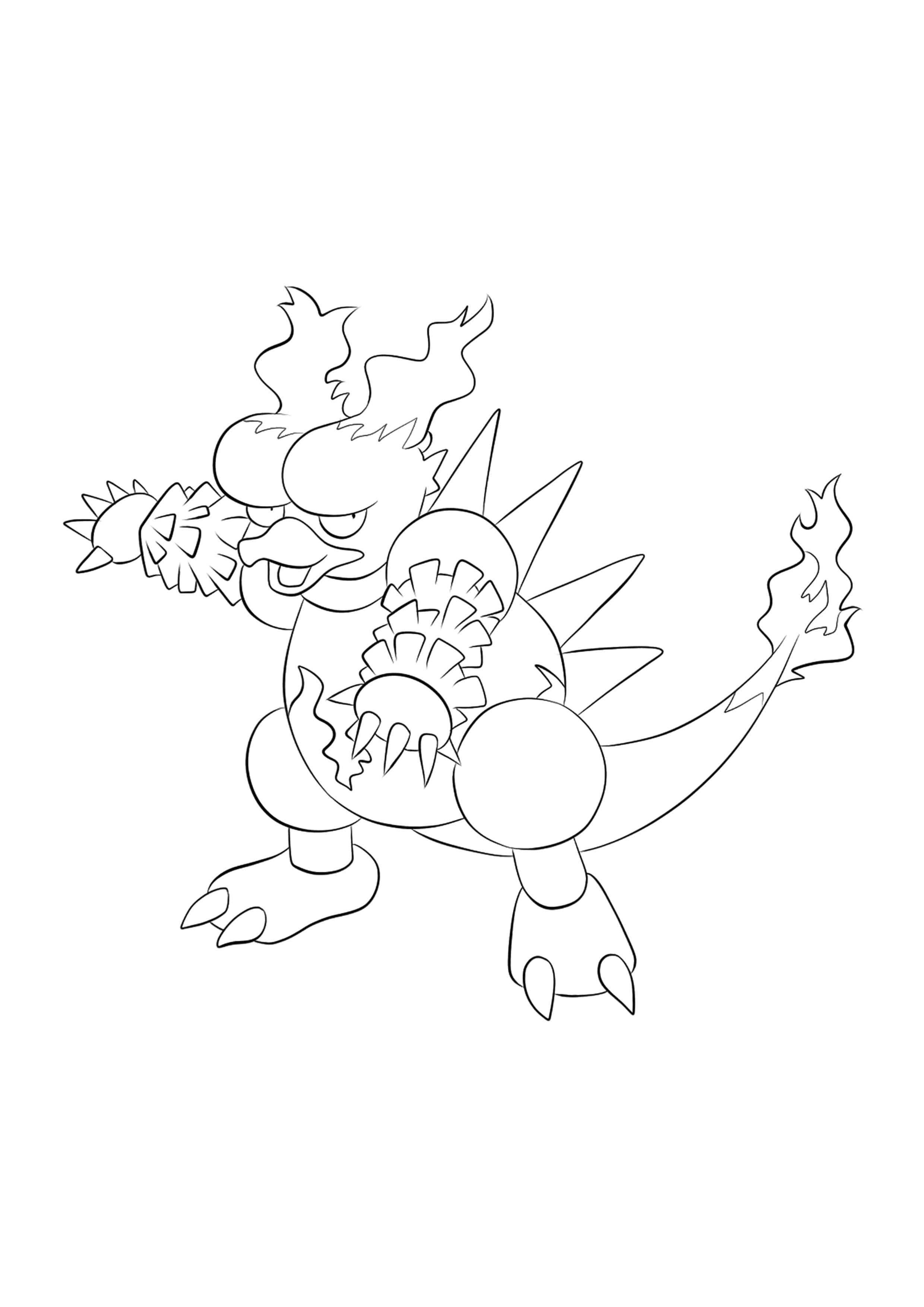Coloriage Magmar (A4) à imprimer