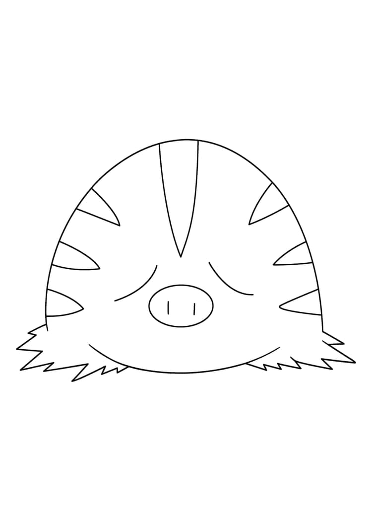 Coloriage Marcacrin (A4) à imprimer