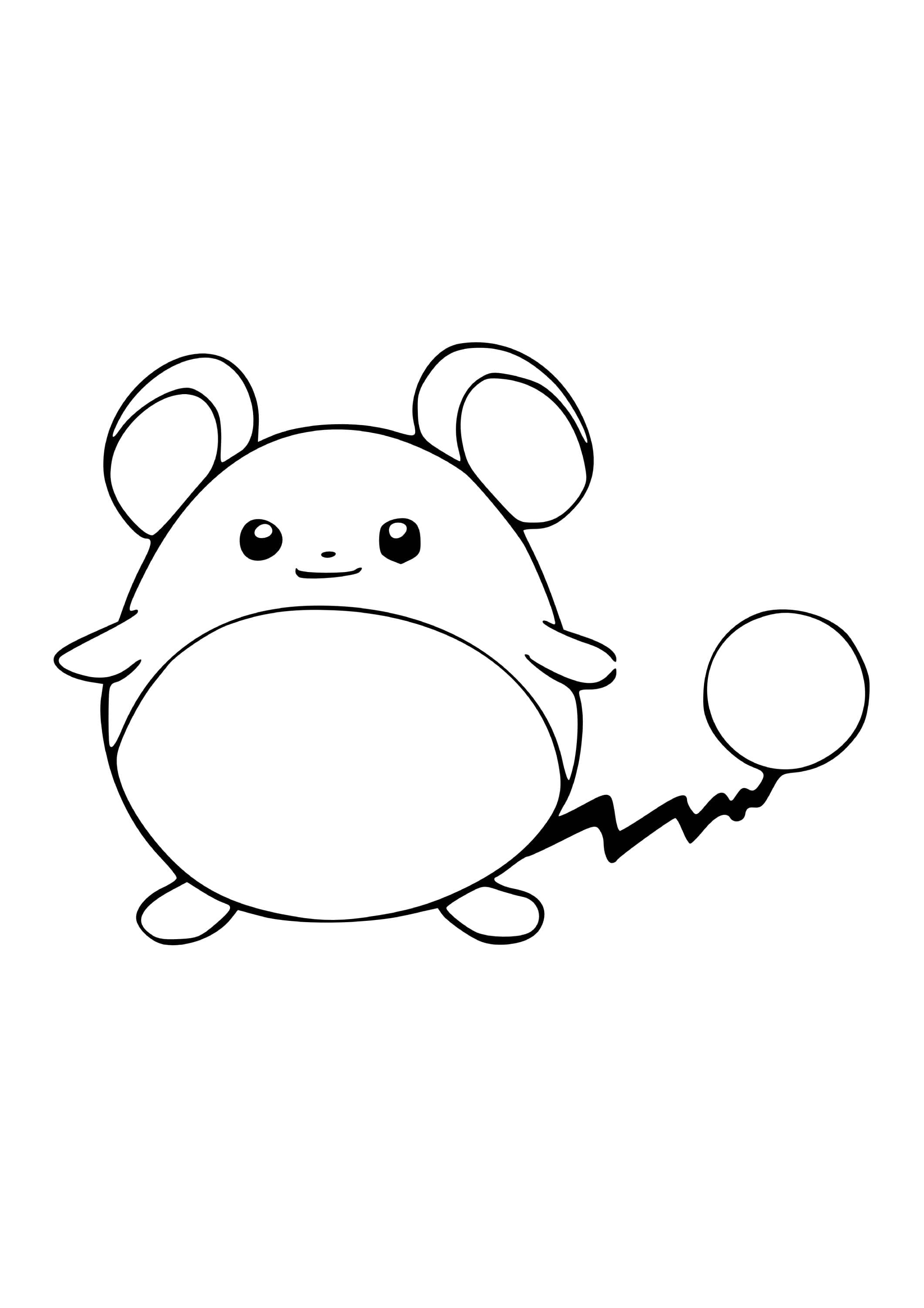 Coloriage Marill (A4) à imprimer