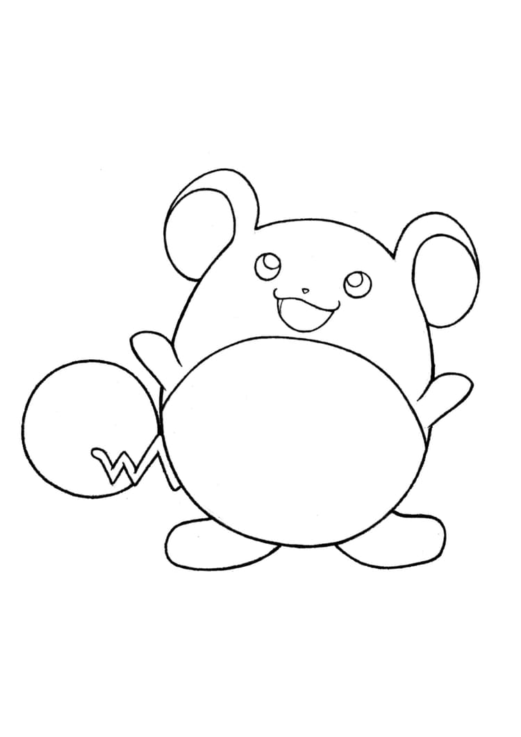Coloriage Marill (A4) à imprimer