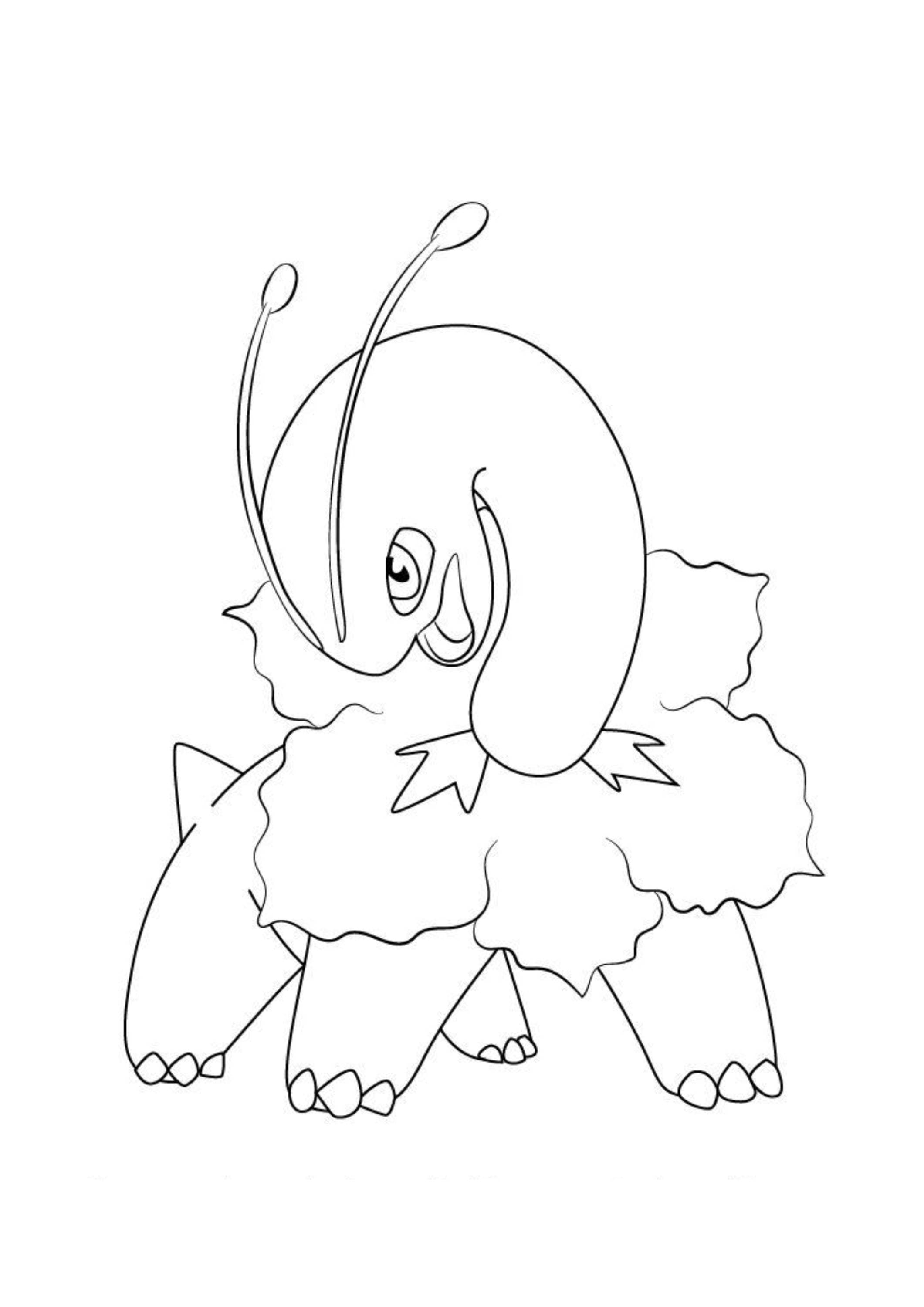 Coloriage Méganium (A4) à imprimer