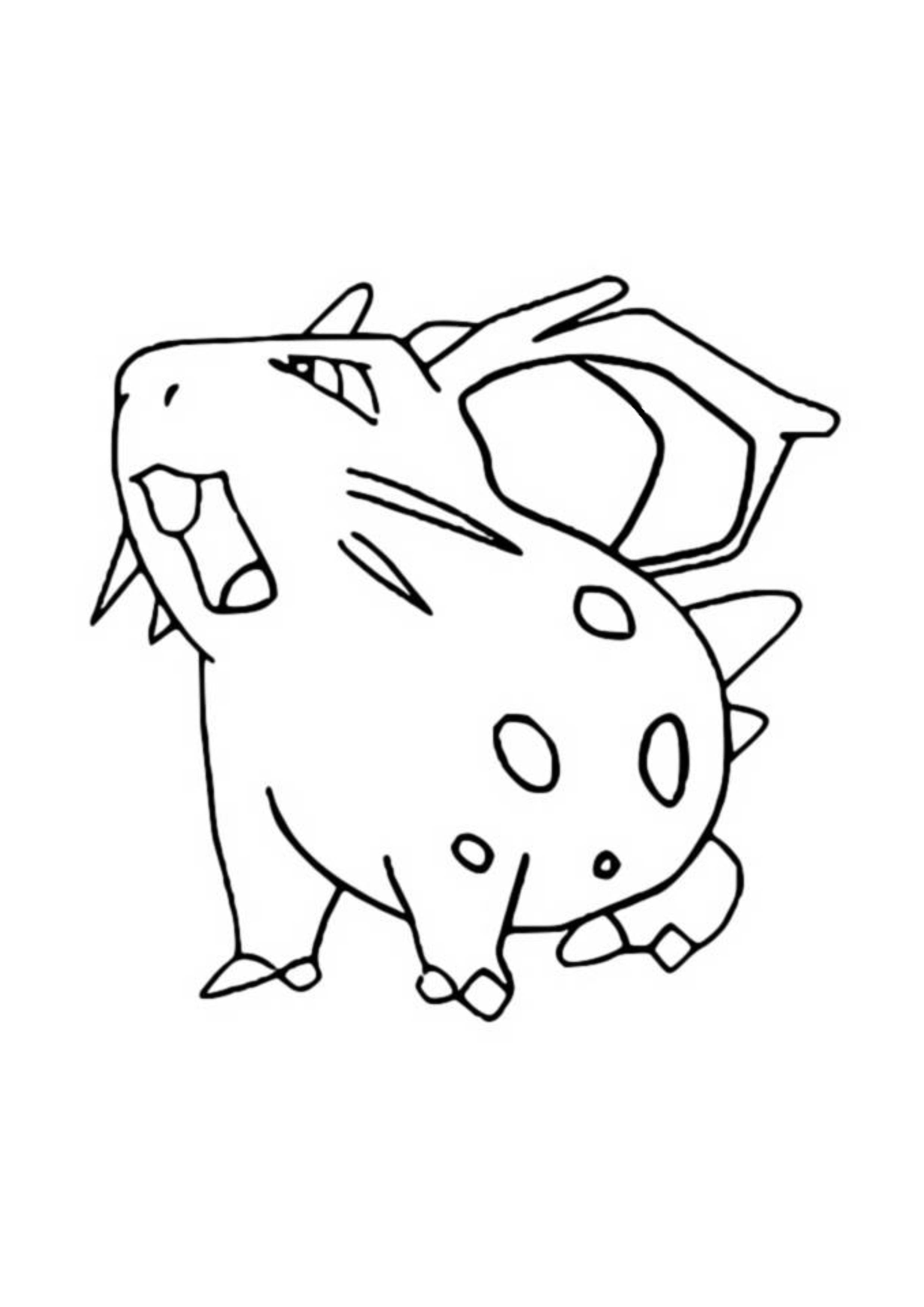 Coloriage Nidoran ♀ (A4) à imprimer