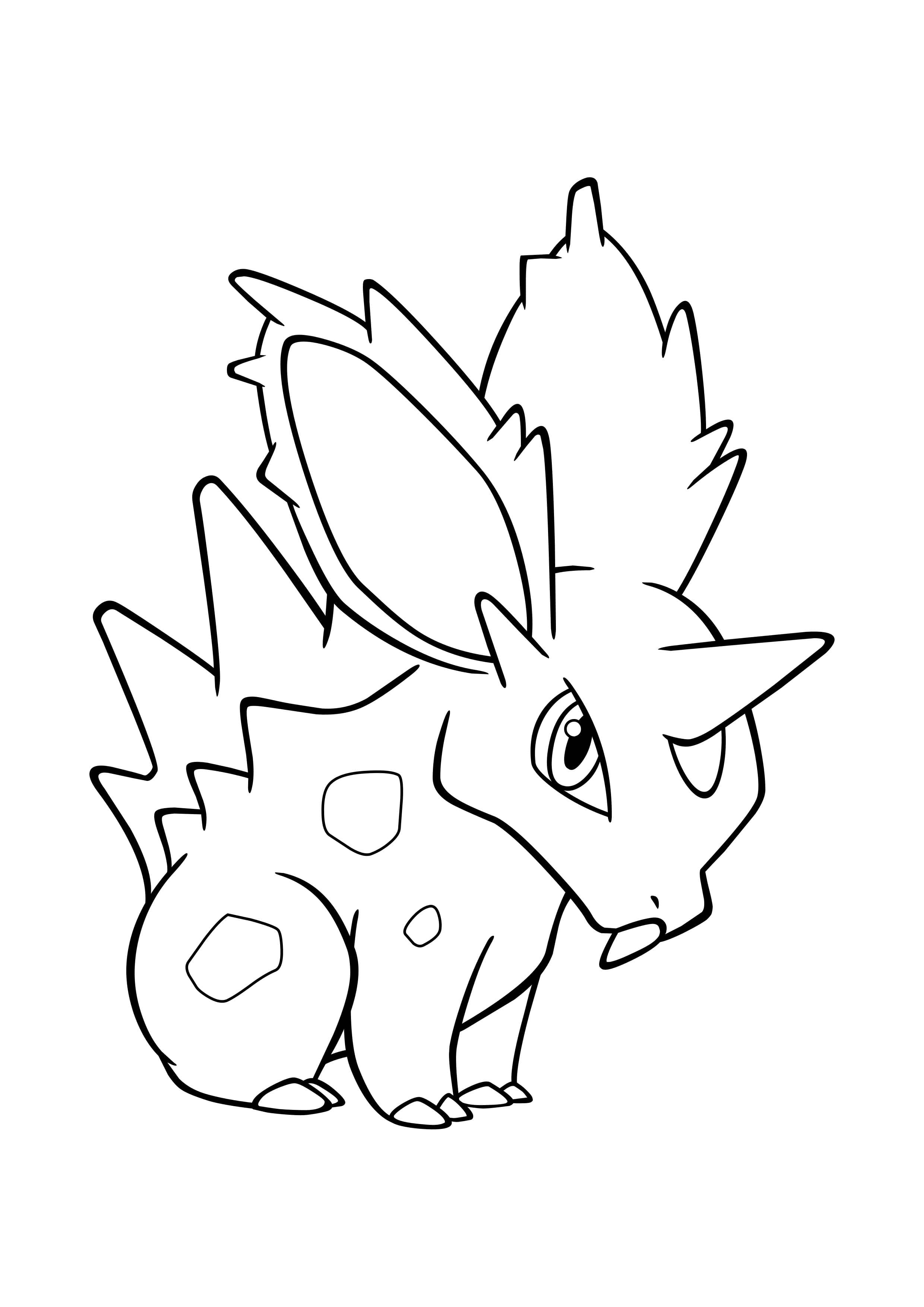 Coloriage Nidoran ♂ (A4) à imprimer