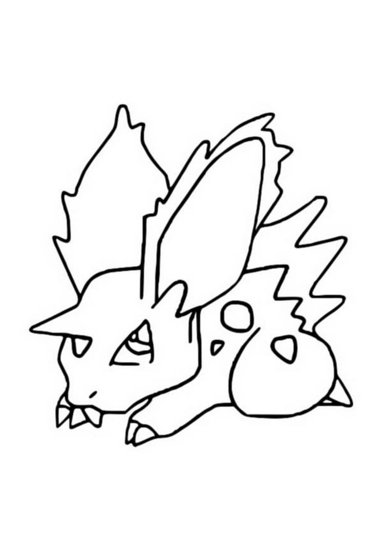 Coloriage Nidoran ♂ (A4) à imprimer