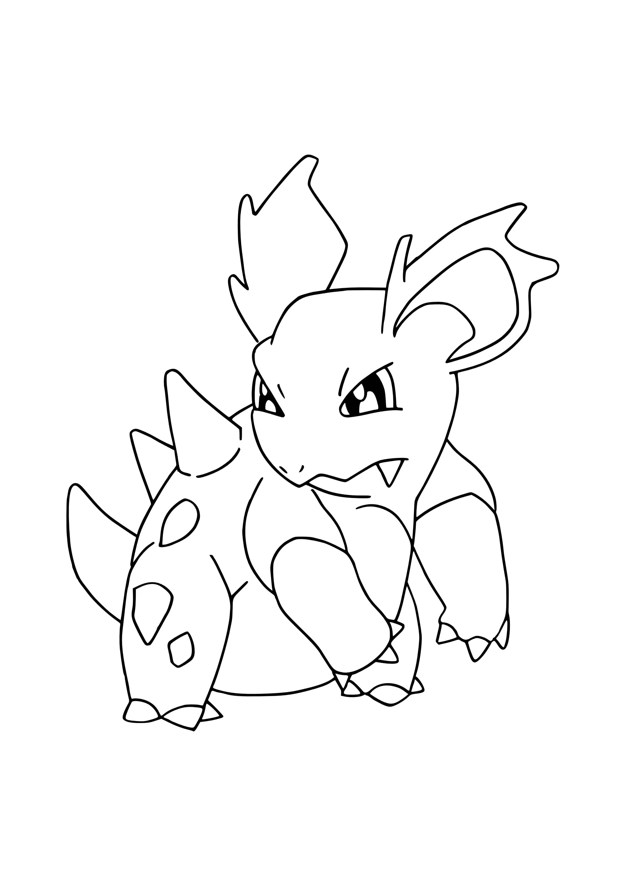 Coloriage Nidorina (A4) à imprimer