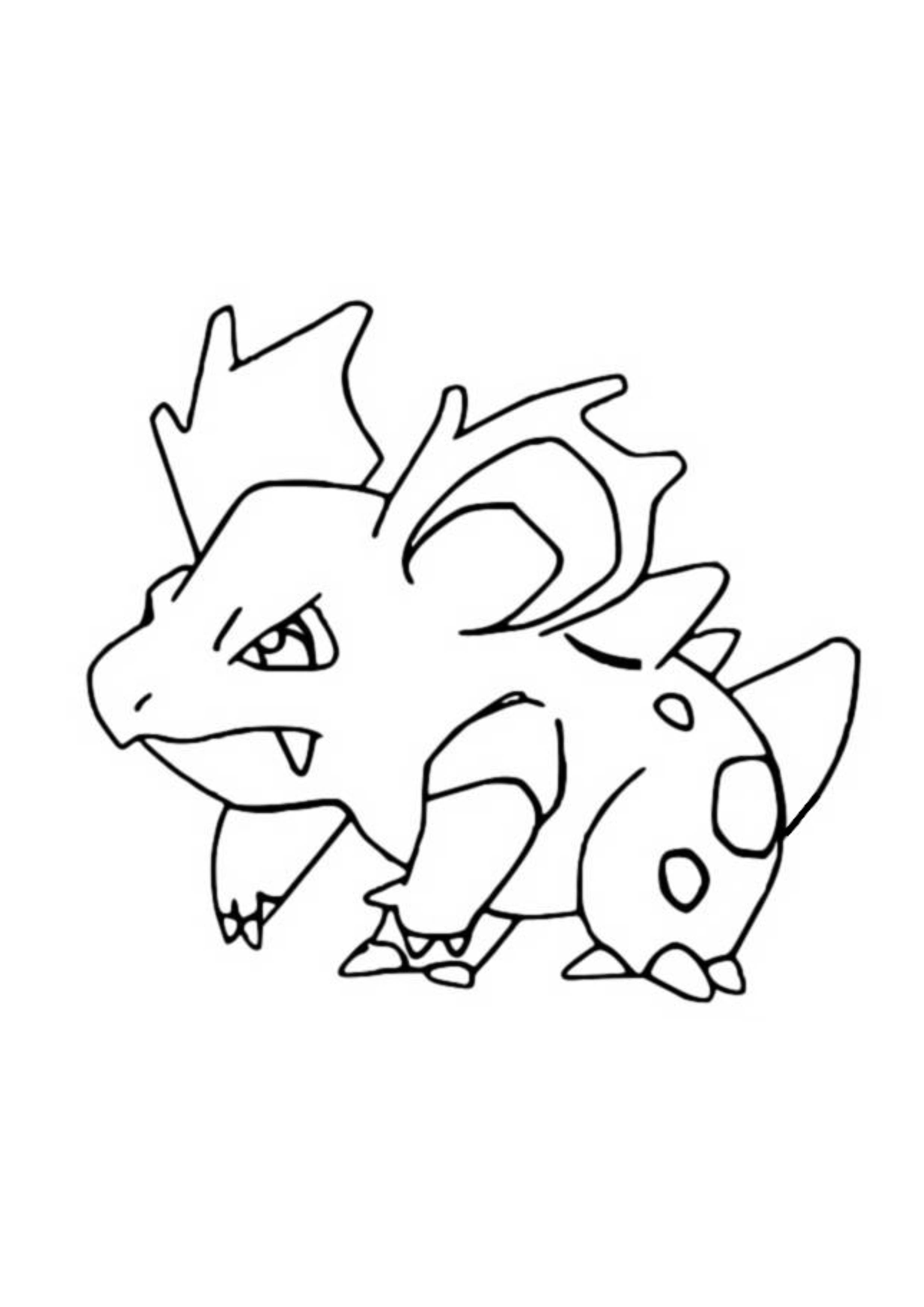 Coloriage Nidorina (A4) à imprimer