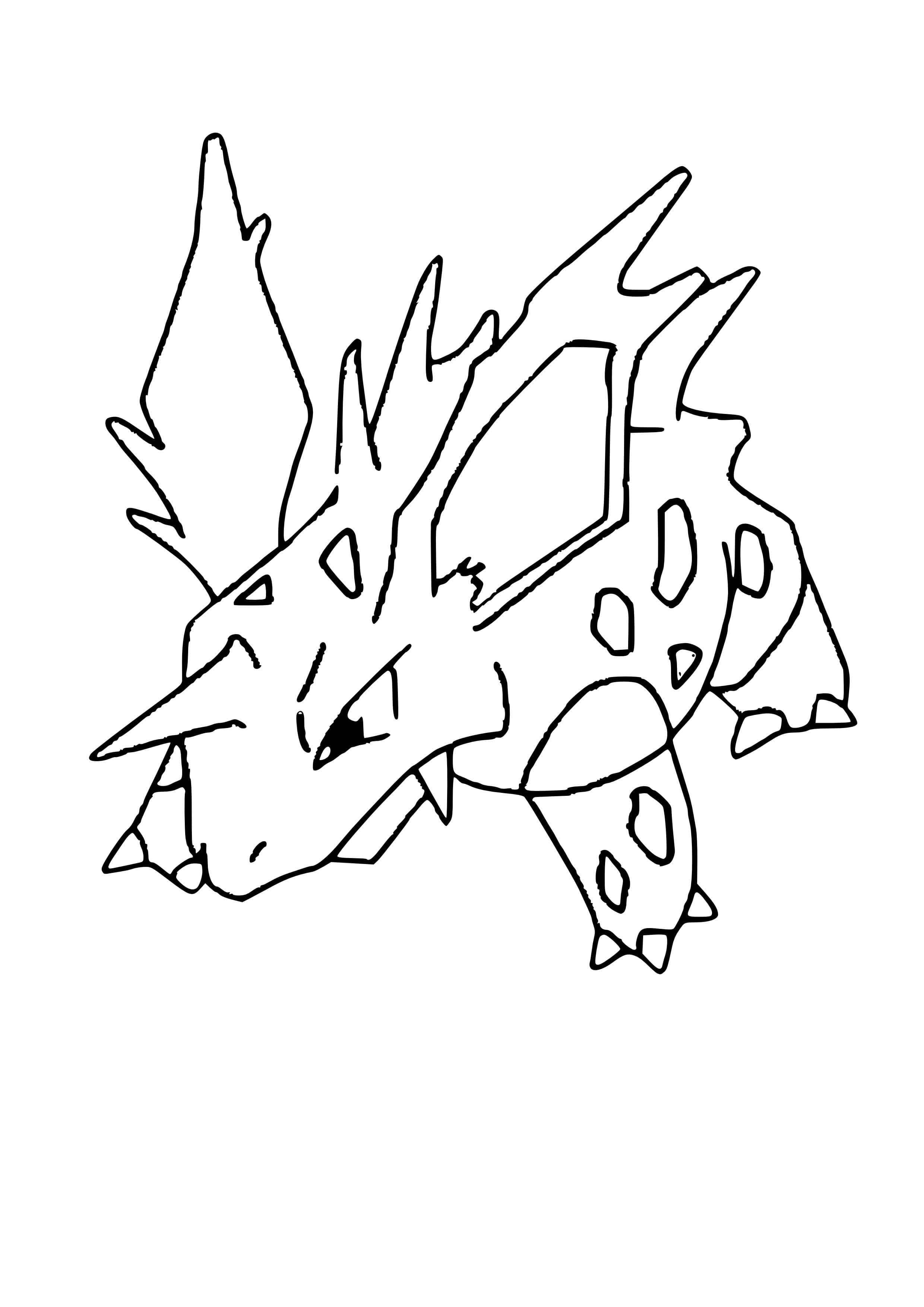 Coloriage Nidorino (A4) à imprimer
