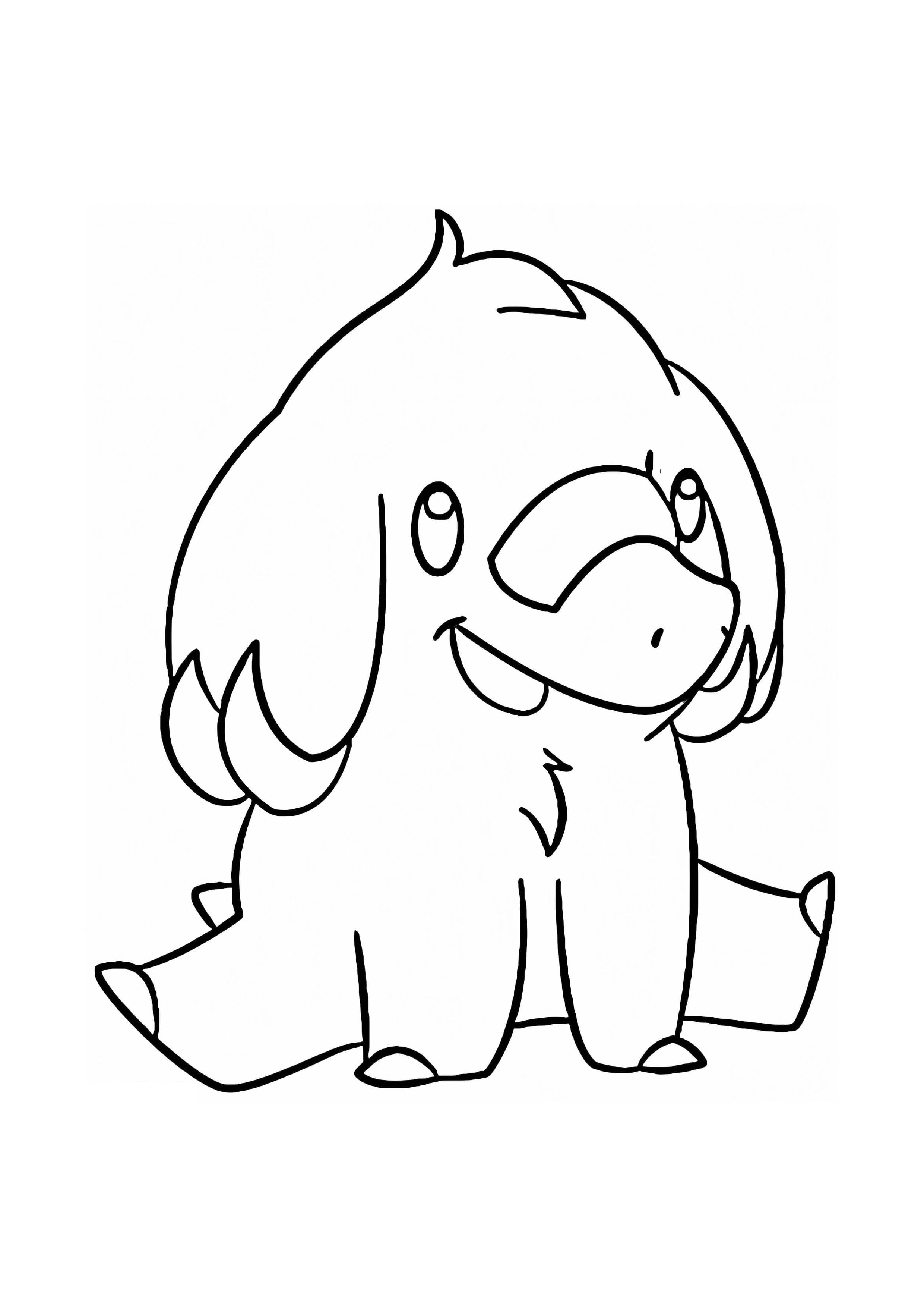 Coloriage Phanpy (A4) à imprimer